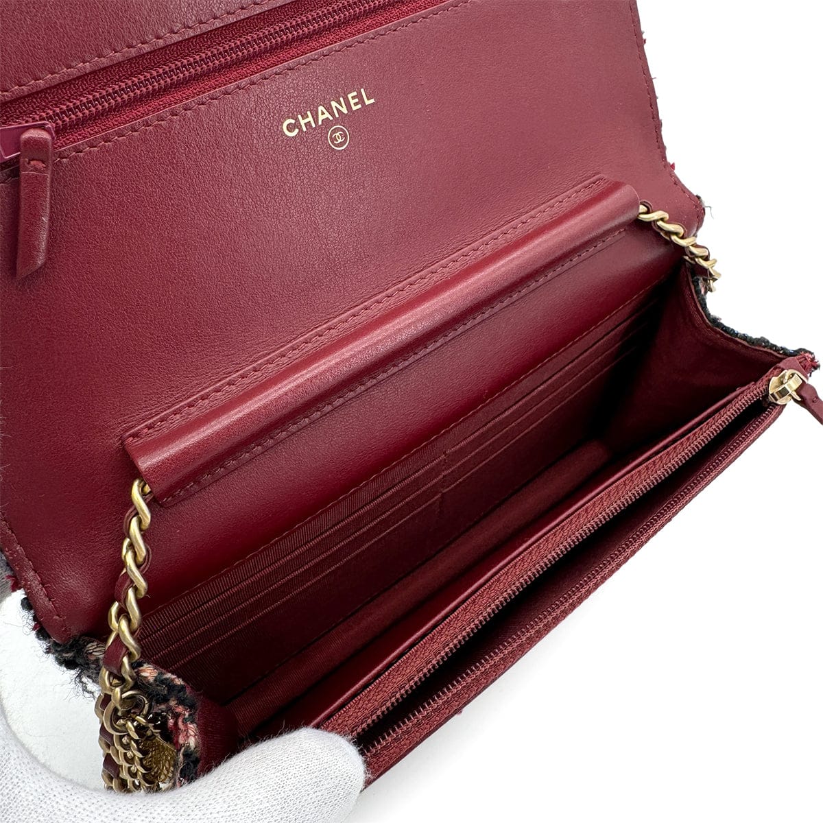 Luxury Promise Japan CHANEL MATELASSE CHAIN WALLET MULTICOLOR TWEED 90299816