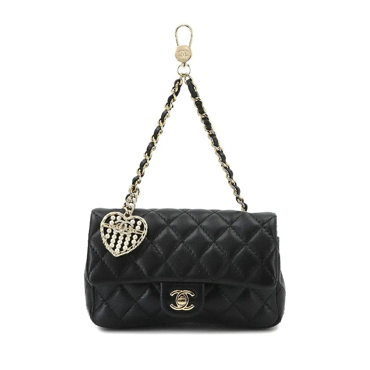 Luxury Promise Japan CHANEL Matelasse Classic Mini Bag Charm Pouch Leather Black AP4760 90339709