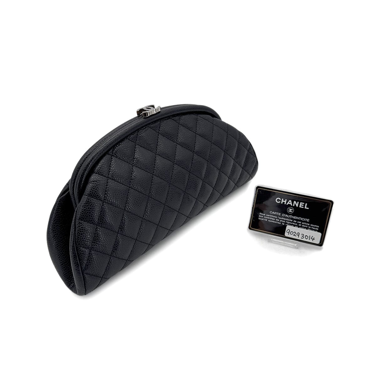Luxury Promise Japan CHANEL MATELASSE CLUTCH BAG BLACK CAVIAR SKIN 90293014