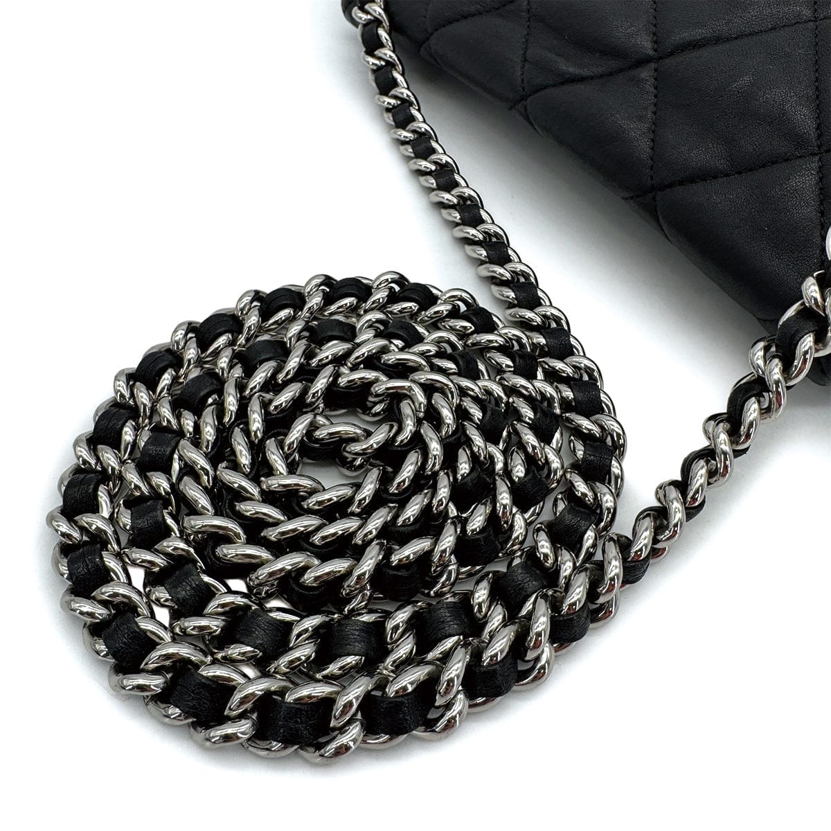 Luxury Promise Japan CHANEL MATELASSE COCOMARK CHAIN AROUND SHOULDER BAG BLACK LEATHER 90309812