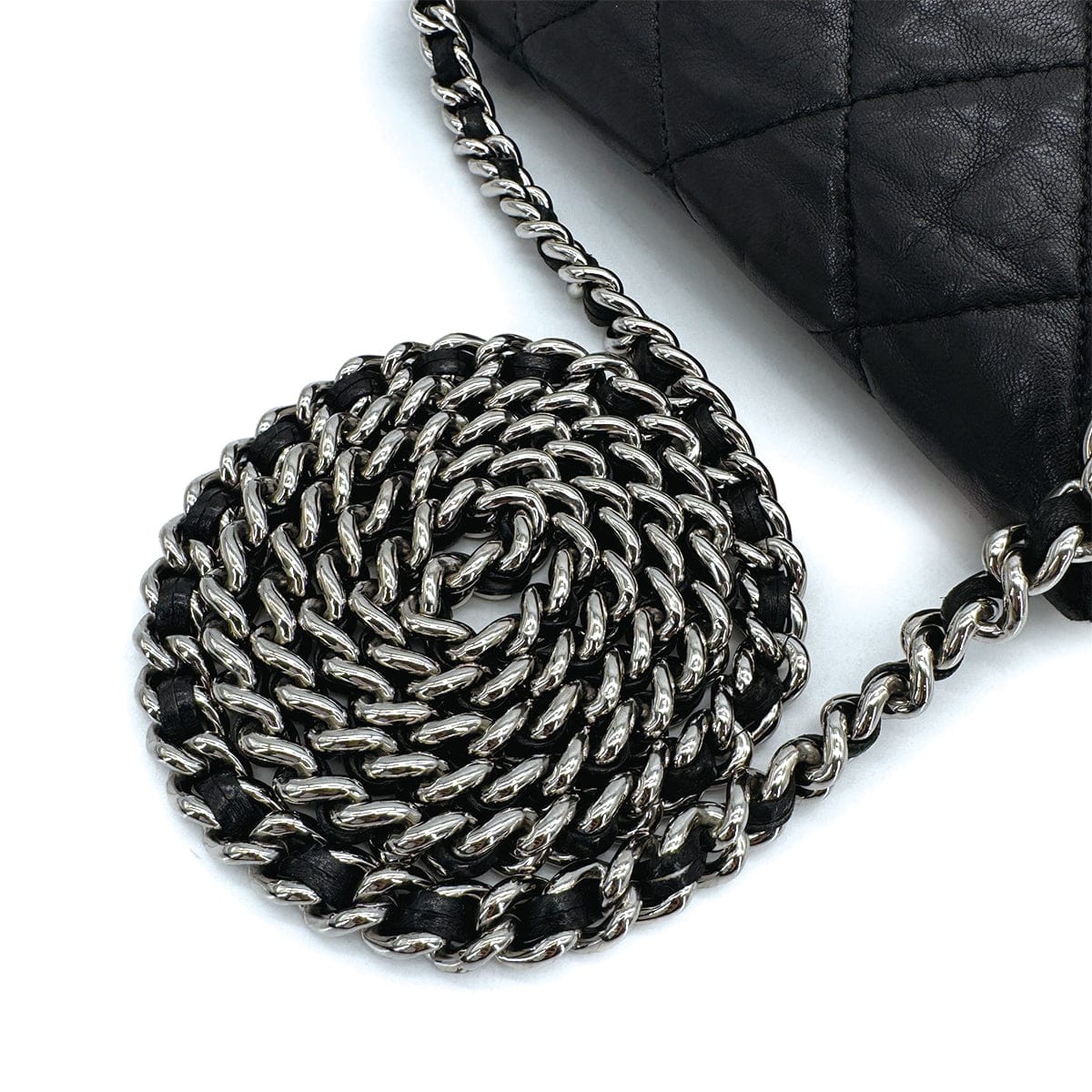 Luxury Promise Japan CHANEL MATELASSE COCOMARK CHAIN AROUND SHOULDER BAG BLACK LEATHER 90315879