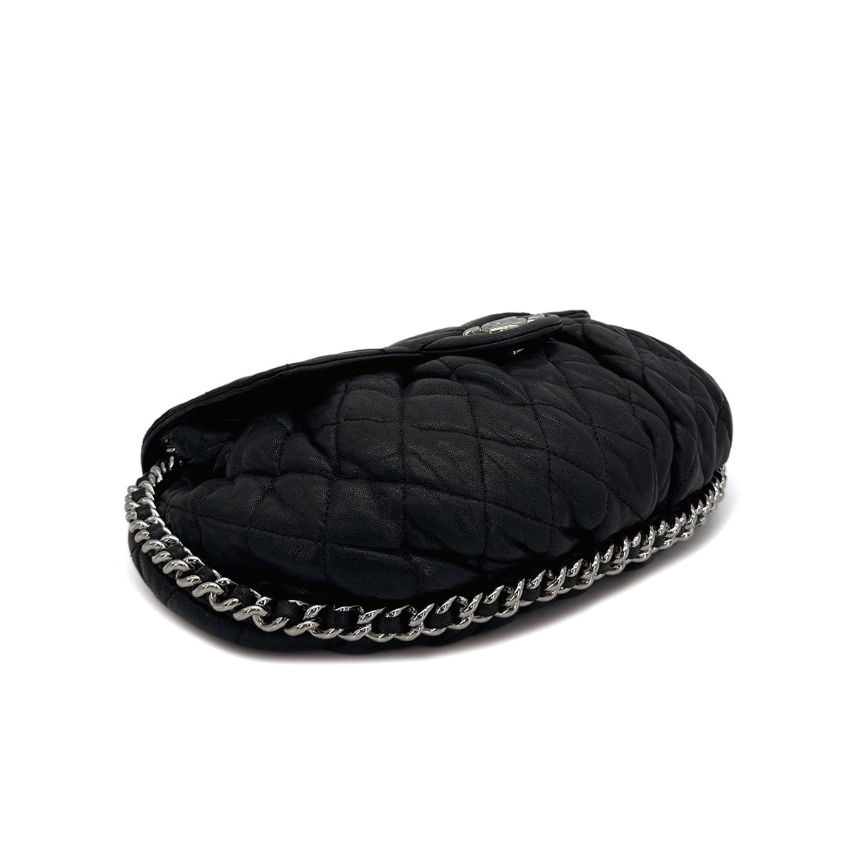 Luxury Promise Japan CHANEL MATELASSE COCOMARK CHAIN AROUND SHOULDER BAG BLACK LEATHER 90315879