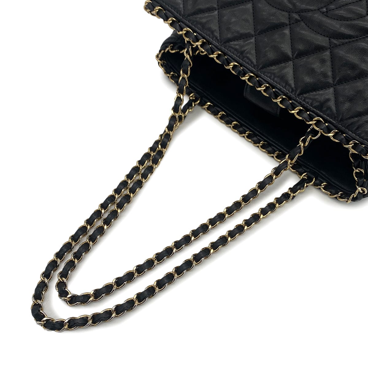 Luxury Promise Japan CHANEL MATELASSE COCOMARK CHAIN SHOULDER BAG BLACK LEATHER GOLD HARDWARE 90322778