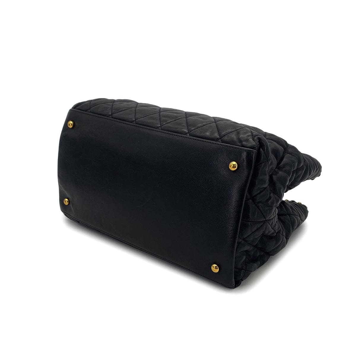 Luxury Promise Japan CHANEL MATELASSE COCOMARK CHAIN SHOULDER BAG BLACK LEATHER GOLD HARDWARE 90322778