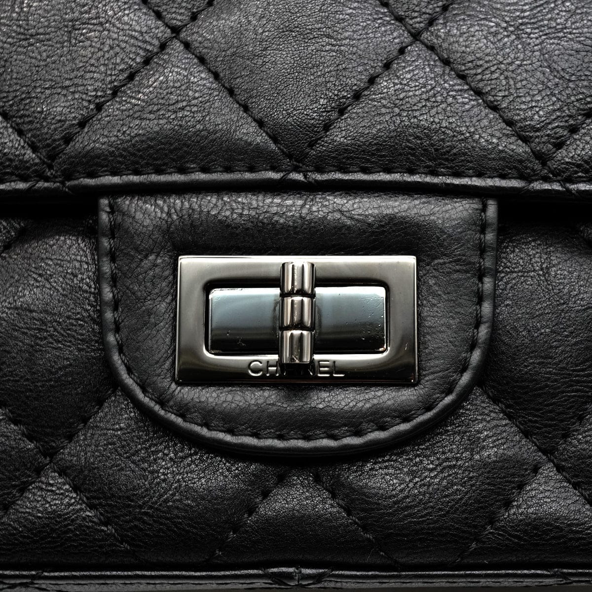 Luxury Promise Japan CHANEL MATERASSE 2.55 CHAIN SHOULDER BAG BLACK LEATHER SO BLACK HARDWARE 90346673