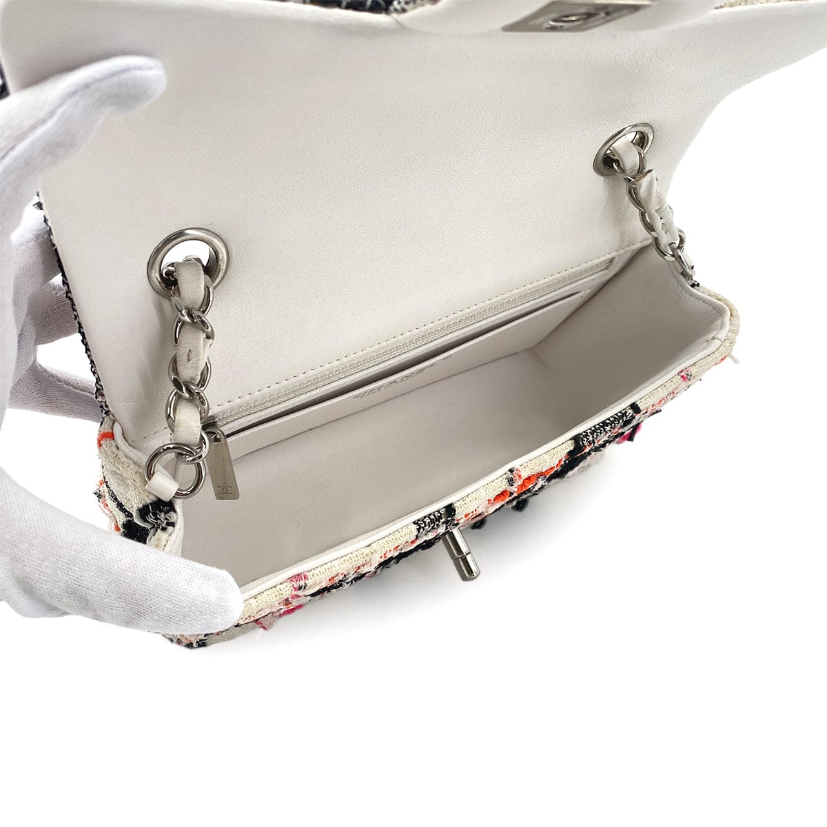 Luxury Promise Japan CHANEL MINI MATELASSE 20 CHAIN SHOULDER BAG MULTICOLOR TWEED 90307017