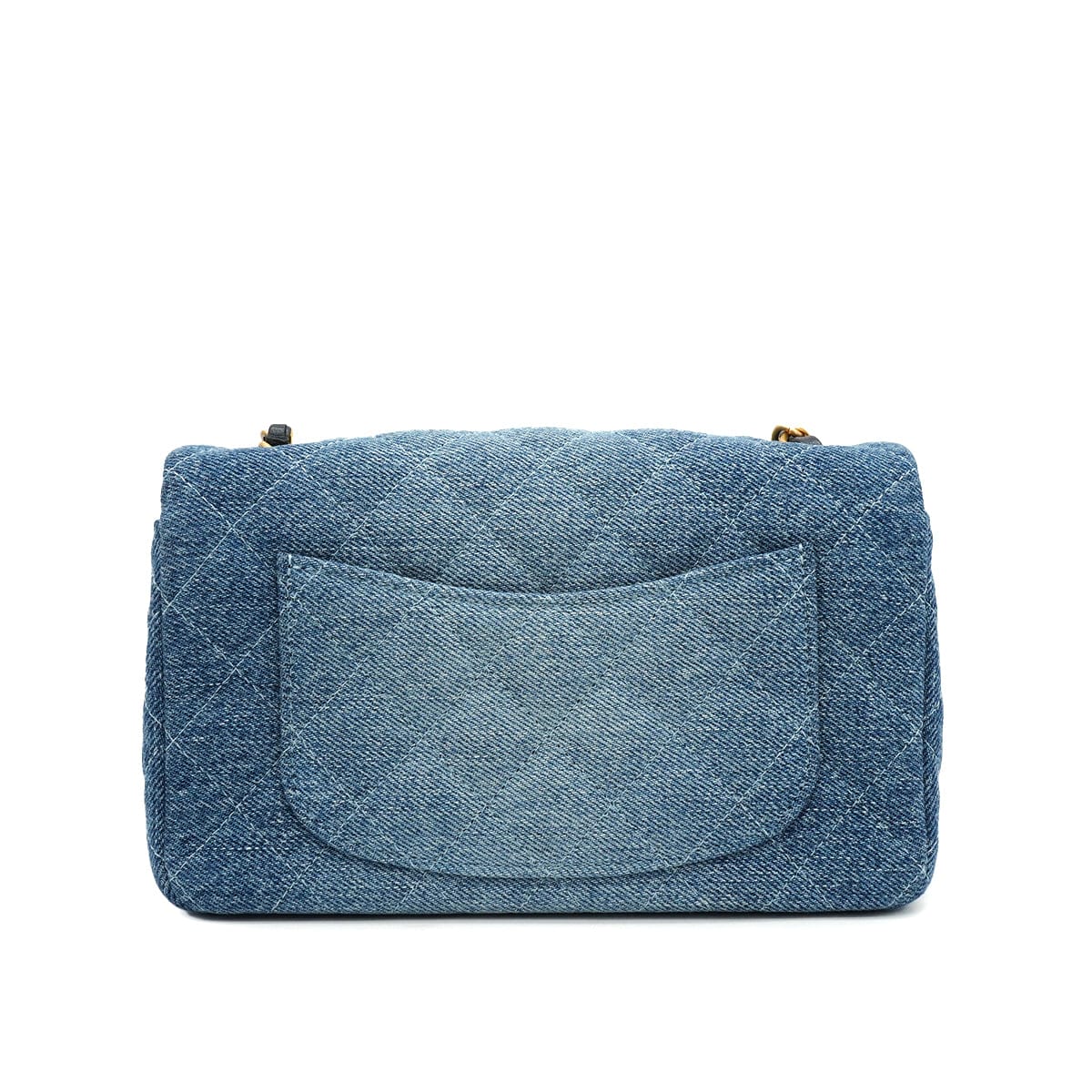 Luxury Promise Japan CHANEL MINI MATELASSE CHAIN SHOULDER BAG BLUE DENIM LAMB SKIN GOLD HARDWARE 90343616