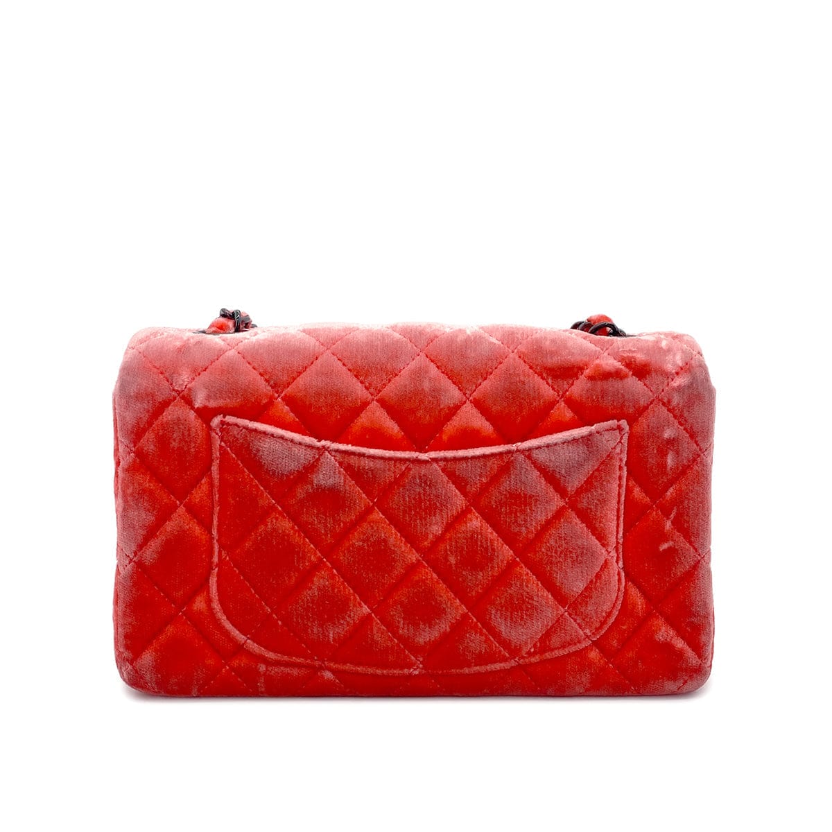 Luxury Promise Japan CHANEL MINI MATELASSE CHAIN SHOULDER BAG RED VELOR 90270802