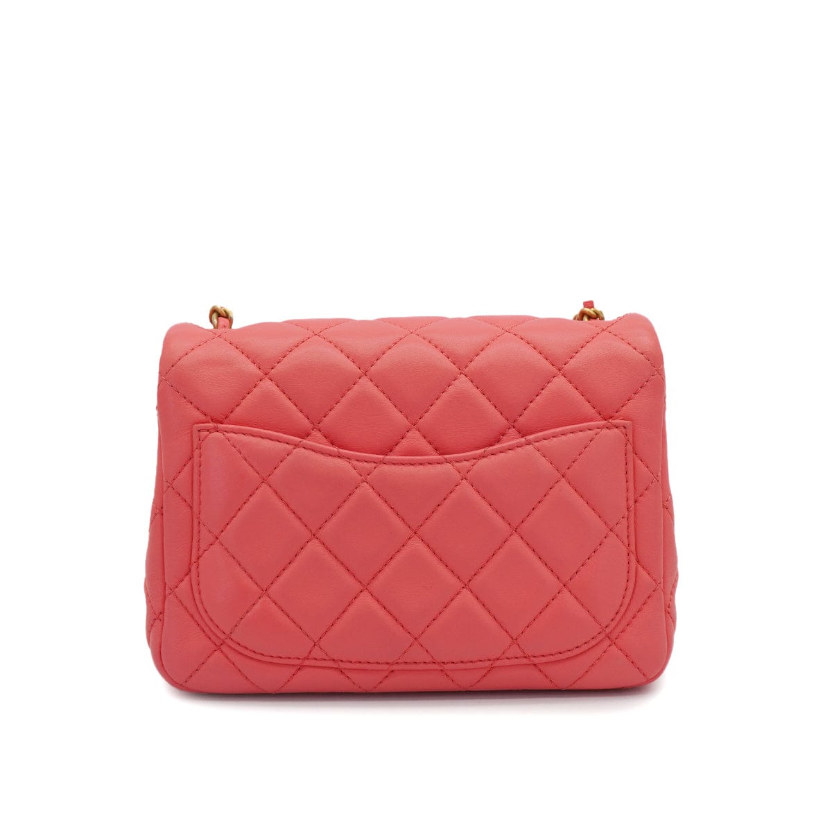 CHANEL MINI MATELASSE COCO BALL CHAIN SHOULDER BAG PINK LAMB SKIN GOLD HARDWARE 90332574