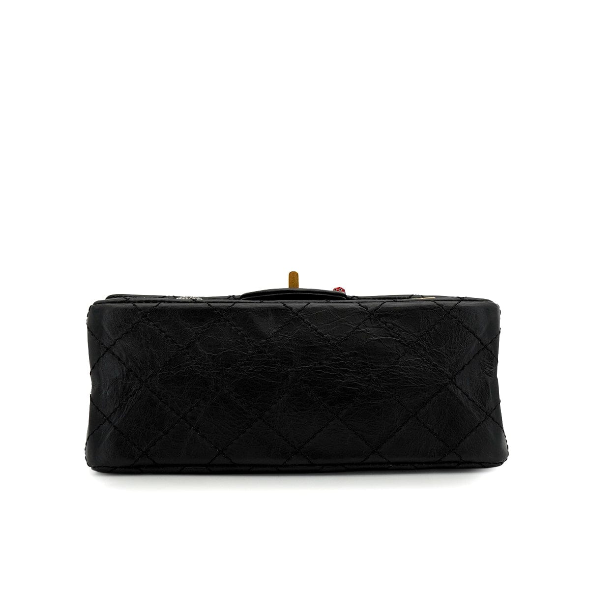 Luxury Promise Japan CHANEL MINI MATERASSE 2.55 LUCKY CHARM CHAIN SHOULDER BAG BLACK LEATHER GOLD HARDWARE 90344457