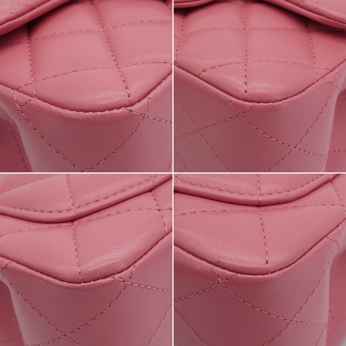 Luxury Promise Japan CHANEL MINI SQUARE 17 CHAIN SHUOLDER BAG PINK LAMB SKIN SILVER HARDWARE 90337277