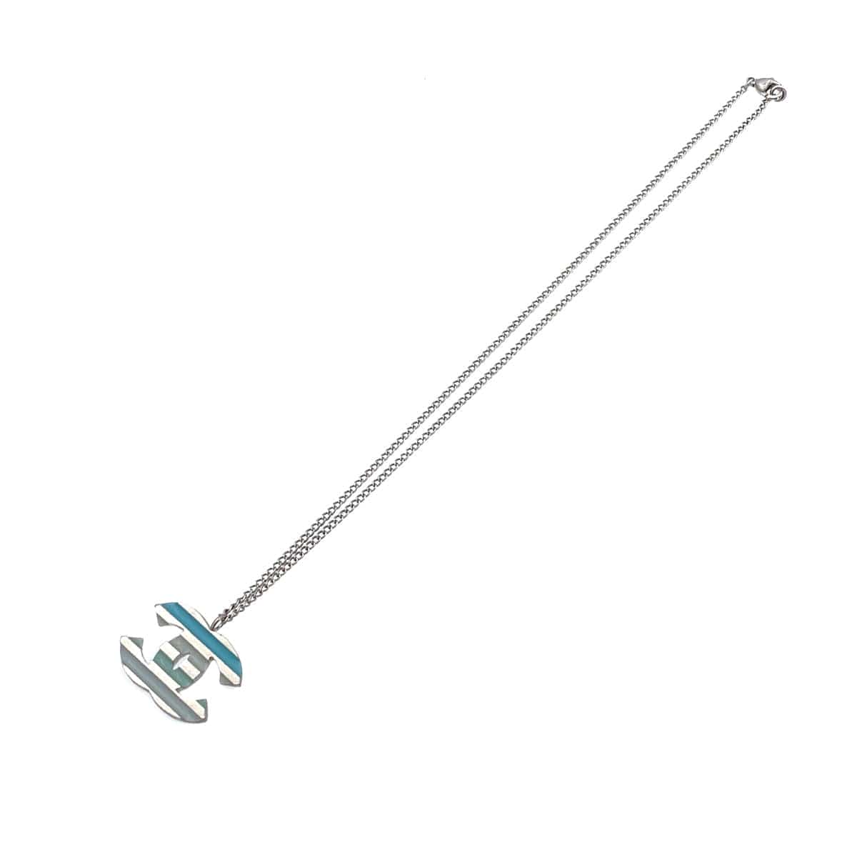 Luxury Promise Japan CHANEL NECKLACE COCOMARK BLUE ACCESSORY 05C 90276628