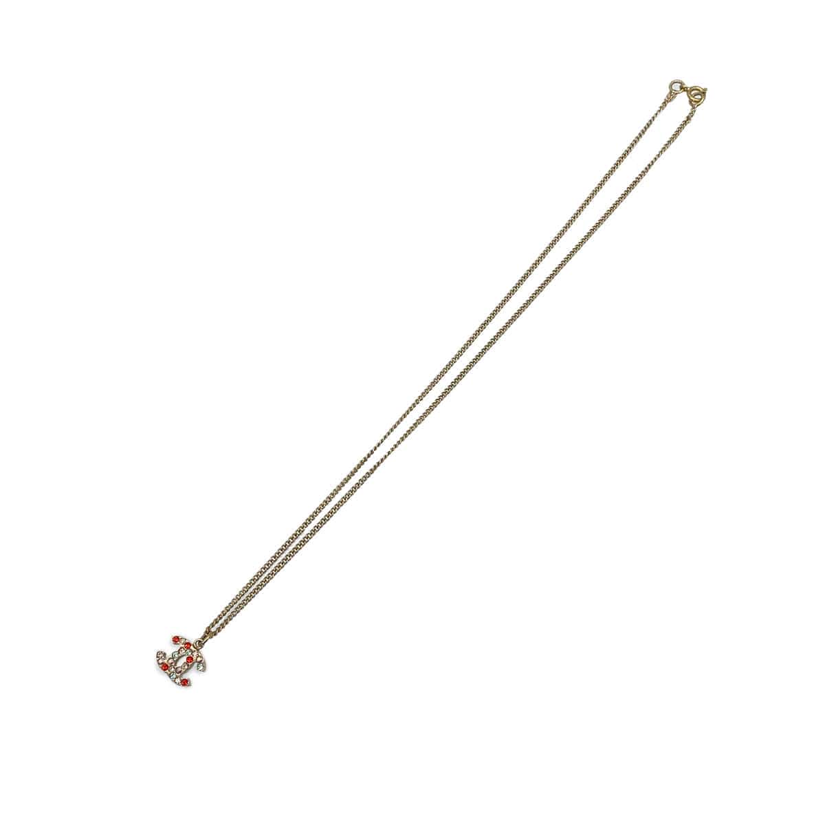 Luxury Promise Japan CHANEL NECKLACE COCOMARK COLOR STONE GOLD ACCESSORY 04A 90279602