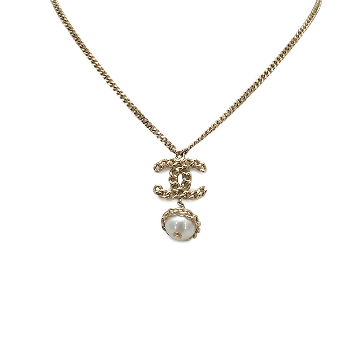 Luxury Promise Japan CHANEL NECKLACE COCOMARK FAKEPEARL ACCESSORY B16B 90269888