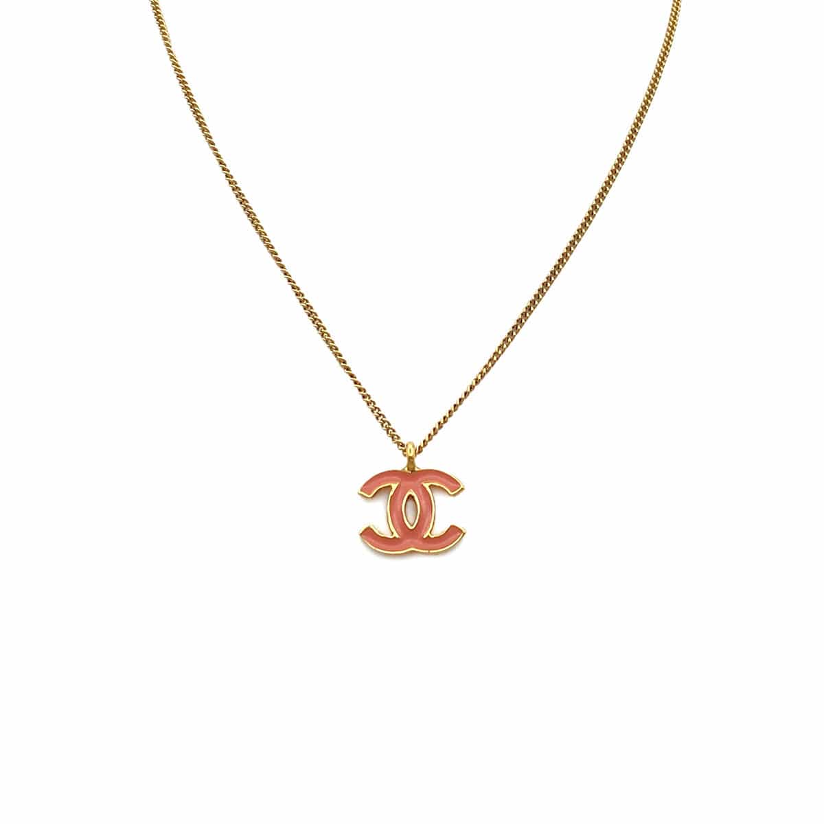 Luxury Promise Japan CHANEL NECKLACE COCOMARK PINK ACCESSORY 01A 90271888