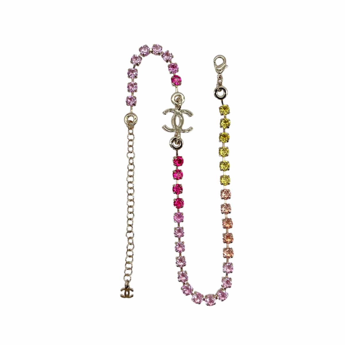 Luxury Promise Japan CHANEL NECKLACE COCOMARK RHINESTONE MULTICOLOR GOLD ACCESSORY A24C 90289554