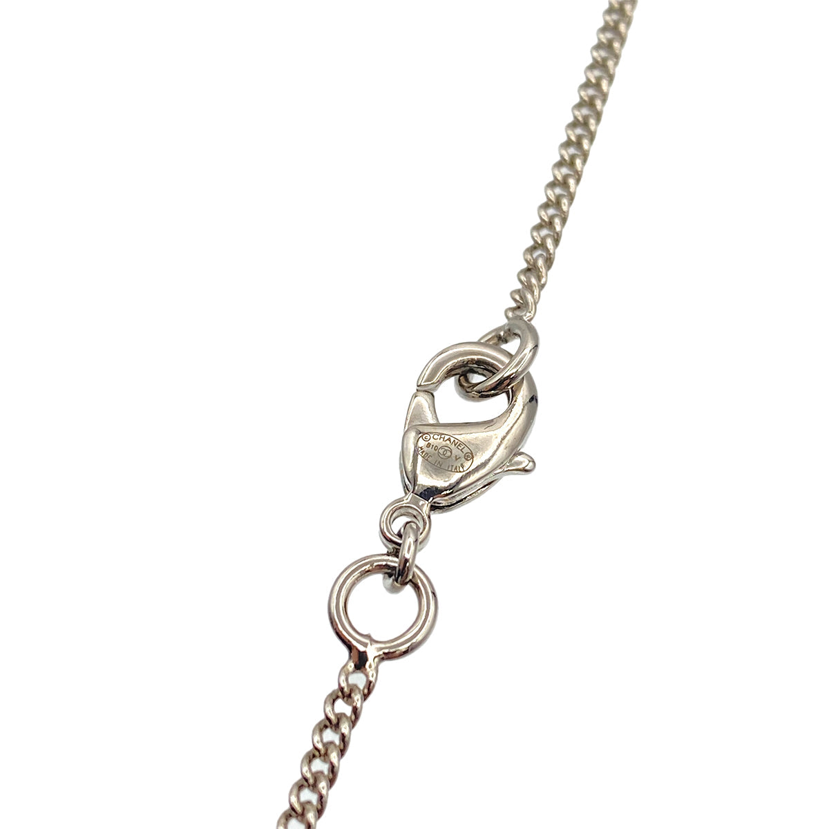 Luxury Promise Japan CHANEL NECKLACE COCOMARK RHINESTONE SILVER ACCESSORY B10V 90273914