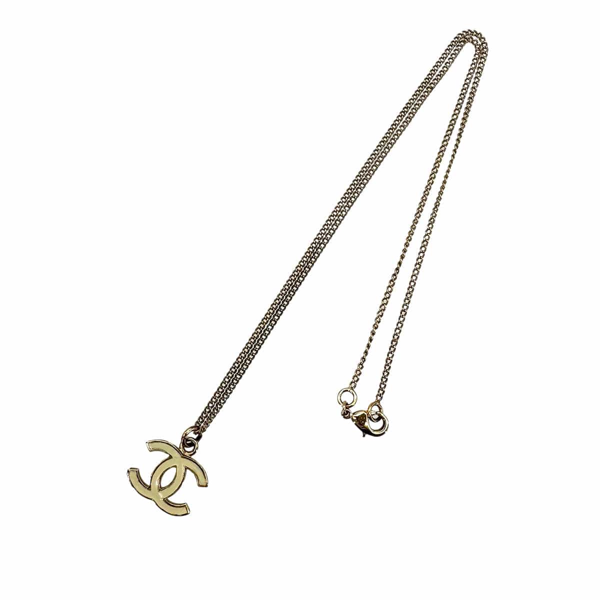 Luxury Promise Japan CHANEL NECKLACE COCOMARK WHITE ACCESSORY 90272530