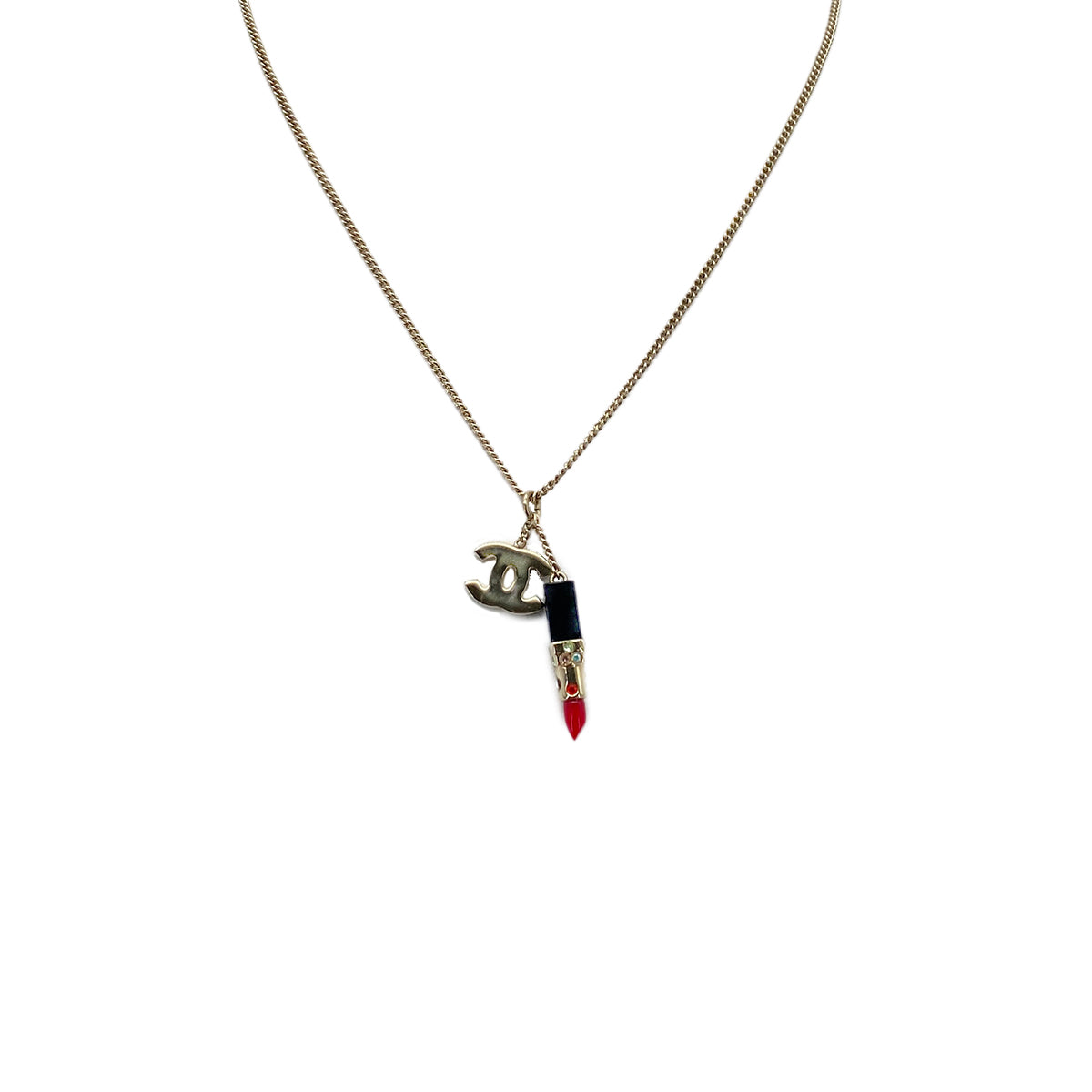 Luxury Promise Japan CHANEL NECKLACE LIP MOTIF COCOMARK RHINESTONE ACCESSORY 04A 90275808