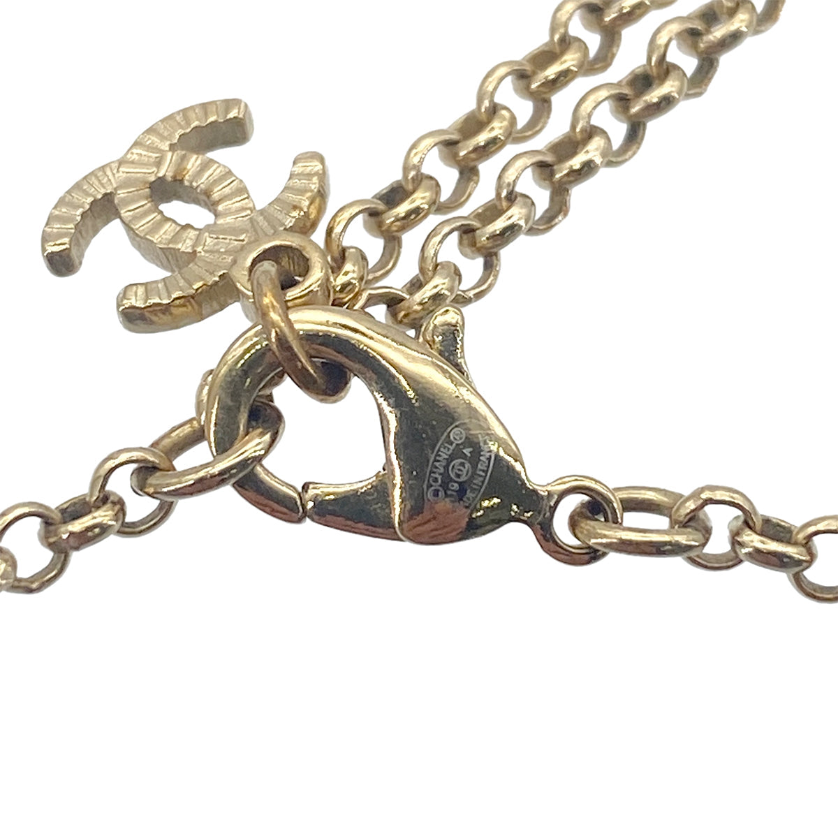 Luxury Promise Japan CHANEL NECKLACE LOGO FAUX PEARL RHINESTONE ACCESSORY A19A 90276783