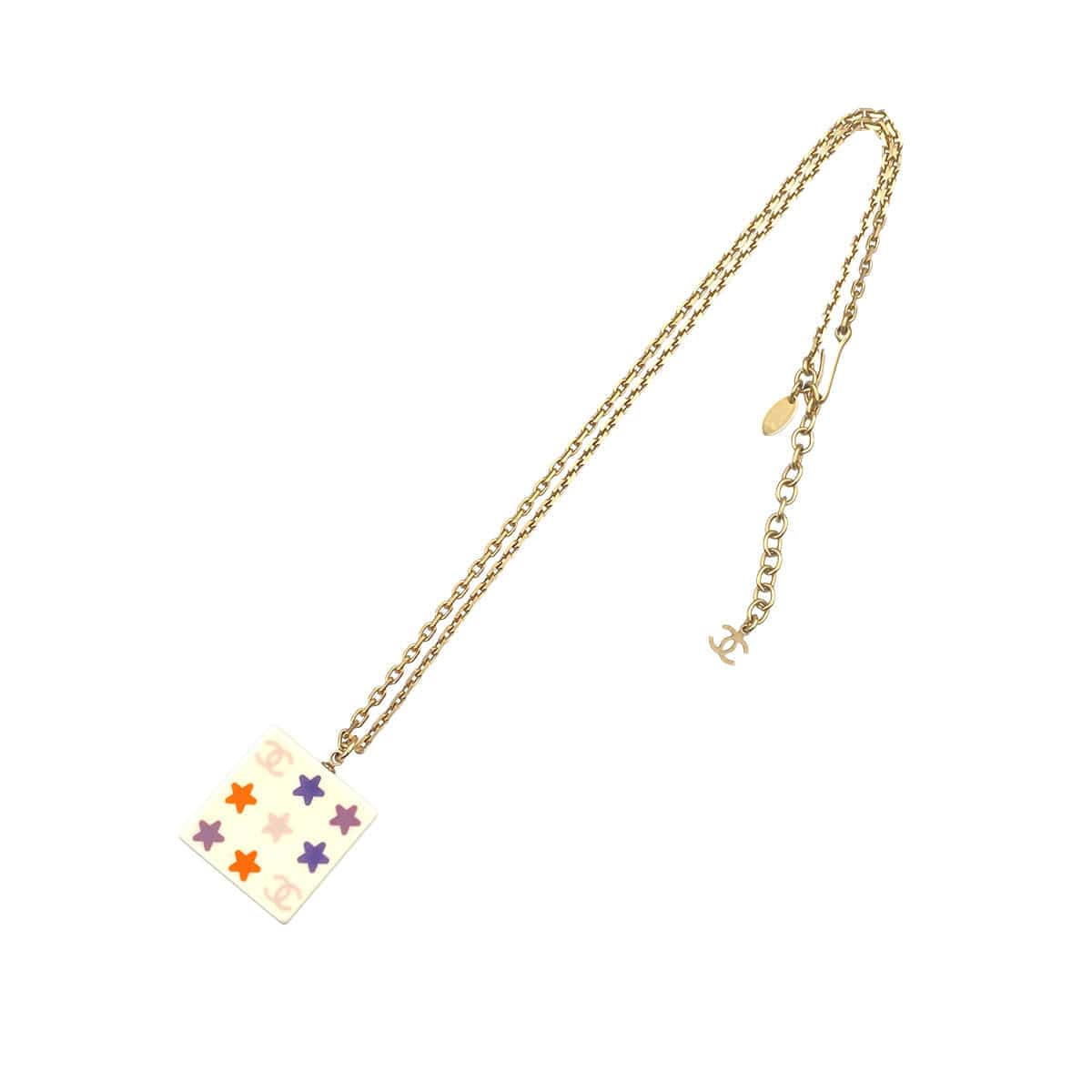 Luxury Promise Japan CHANEL NECKLACE SQUARE STAR COCOMARK ACCESSORY 03A 90270335
