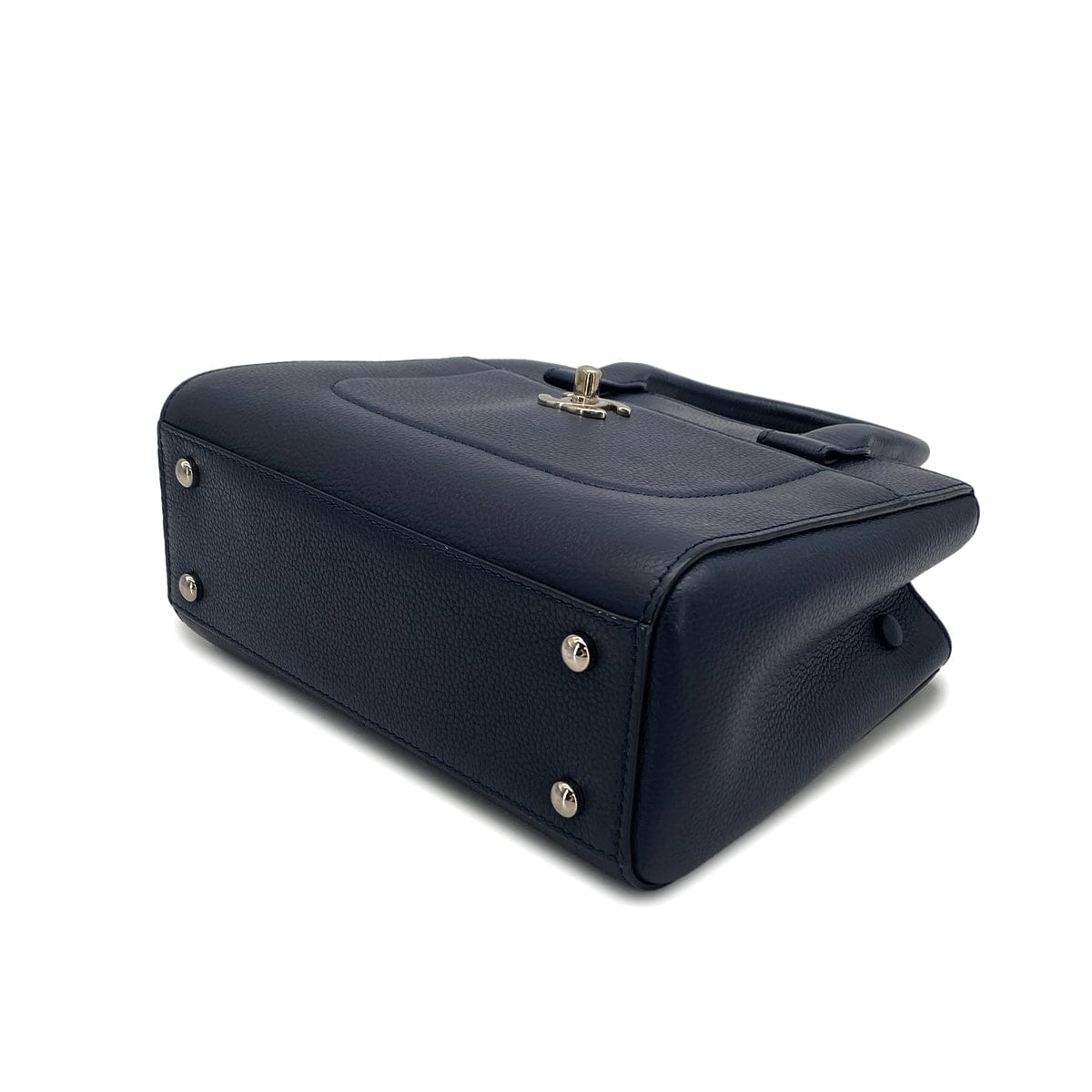 Luxury Promise Japan CHANEL NEO EXECUTIVE TOTE SHOULDER BAG NAVY LEATHER SILVER HARDWARE 90324809