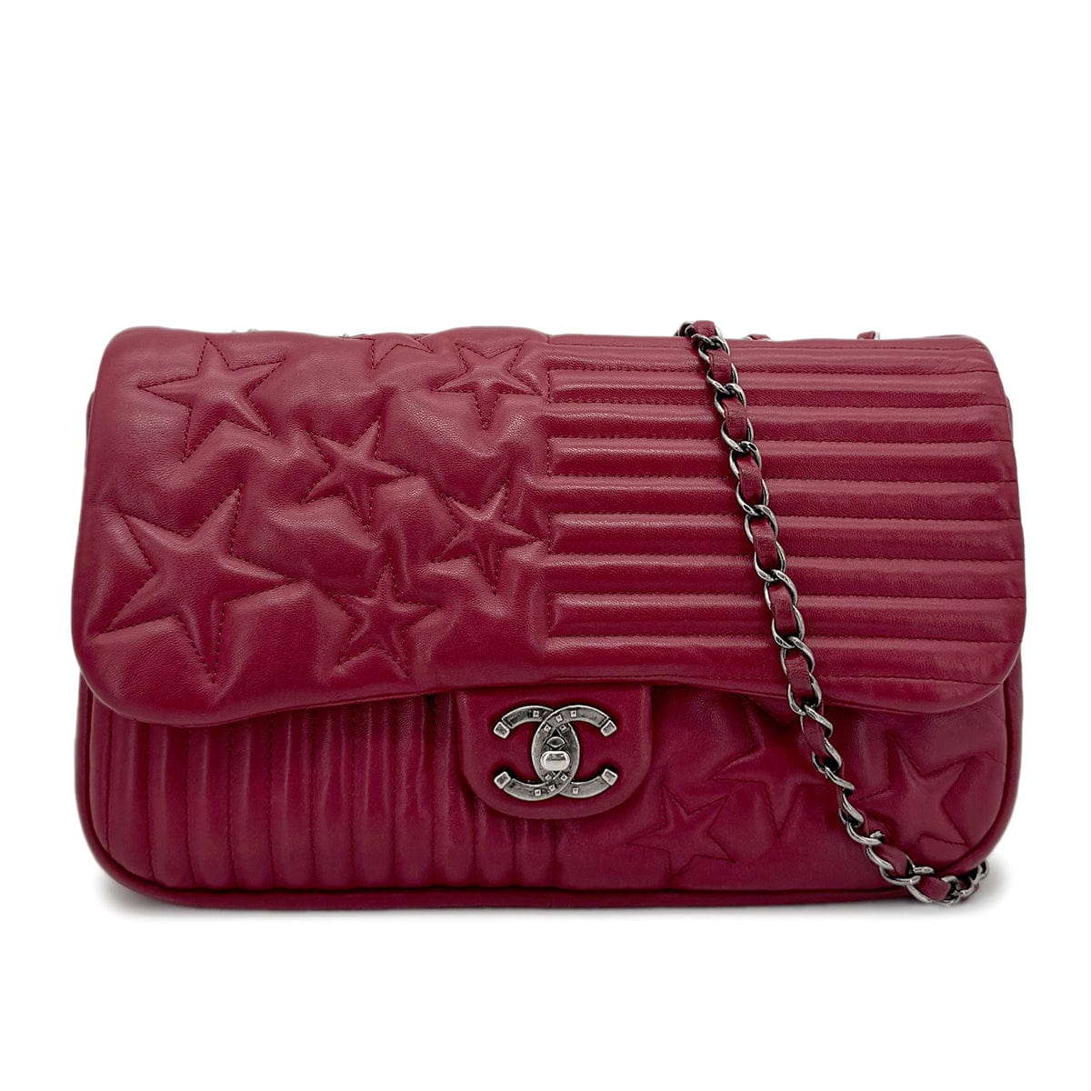 Luxury Promise Japan CHANEL PARIDARAS CHAIN SHOULDER BAG STAR RED LAMB SKIN 90274053