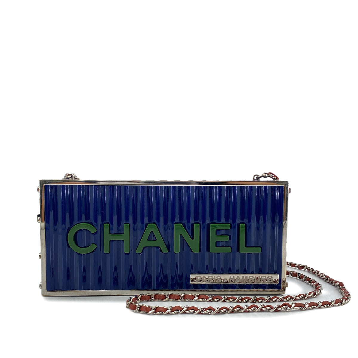 Luxury Promise Japan CHANEL PARIS HAMBURG LOGO COCOMARK CONTAINER CHAIN SHOULDER BAG MULTICOLOR PLASTIC 90296683