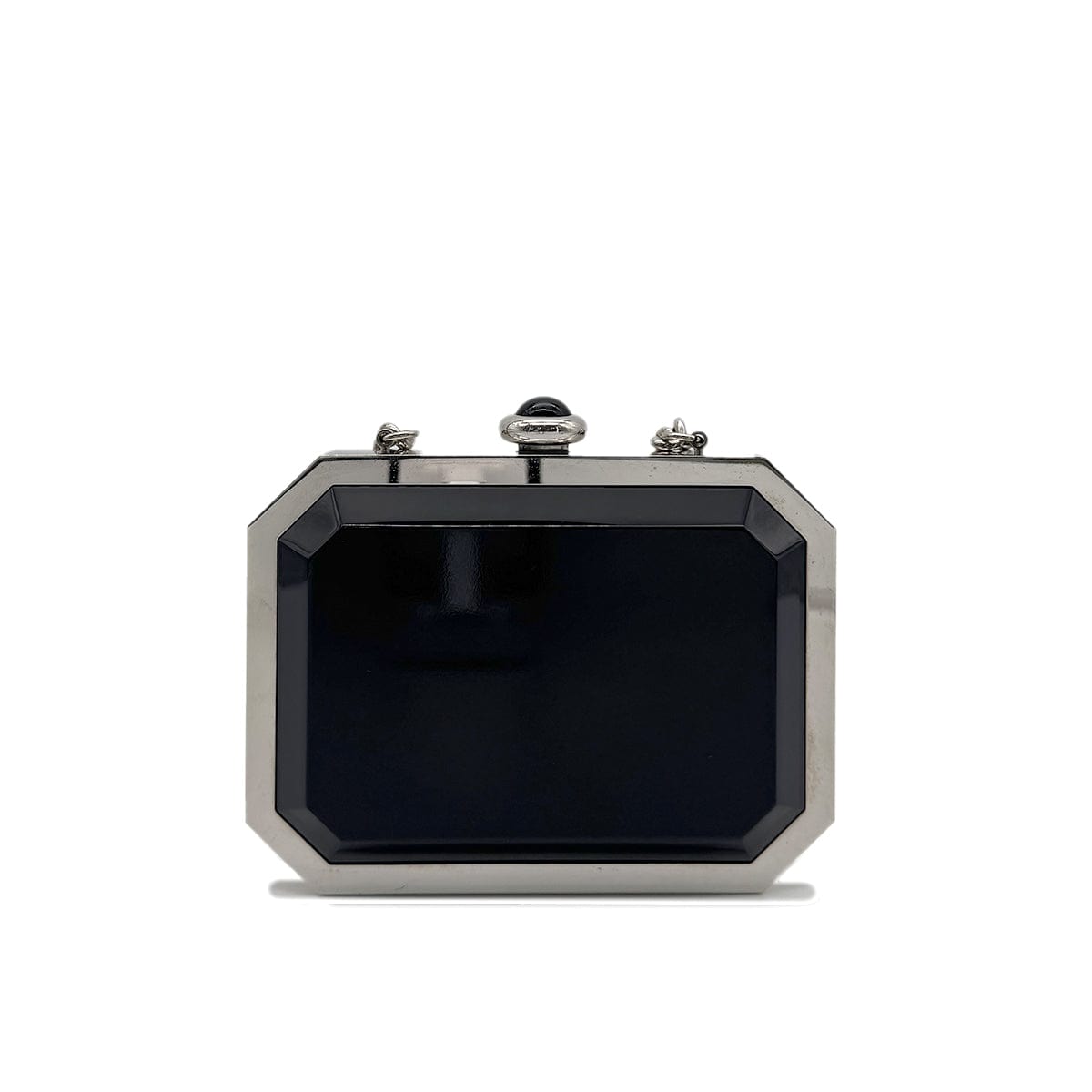 Luxury Promise Japan CHANEL PREMIERE CHAIN SHOULDER BAG CLEAR BLACK SILVER ACRYLIC 90274051