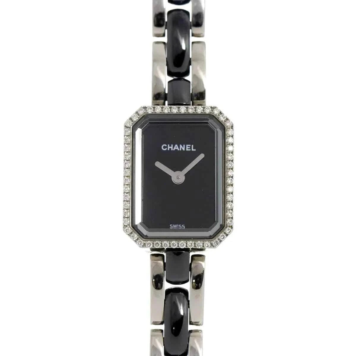 Luxury Promise Japan CHANEL Premiere H2163 Diamond Bezel Ceramic Quartz Black Dial Ladies 90275660