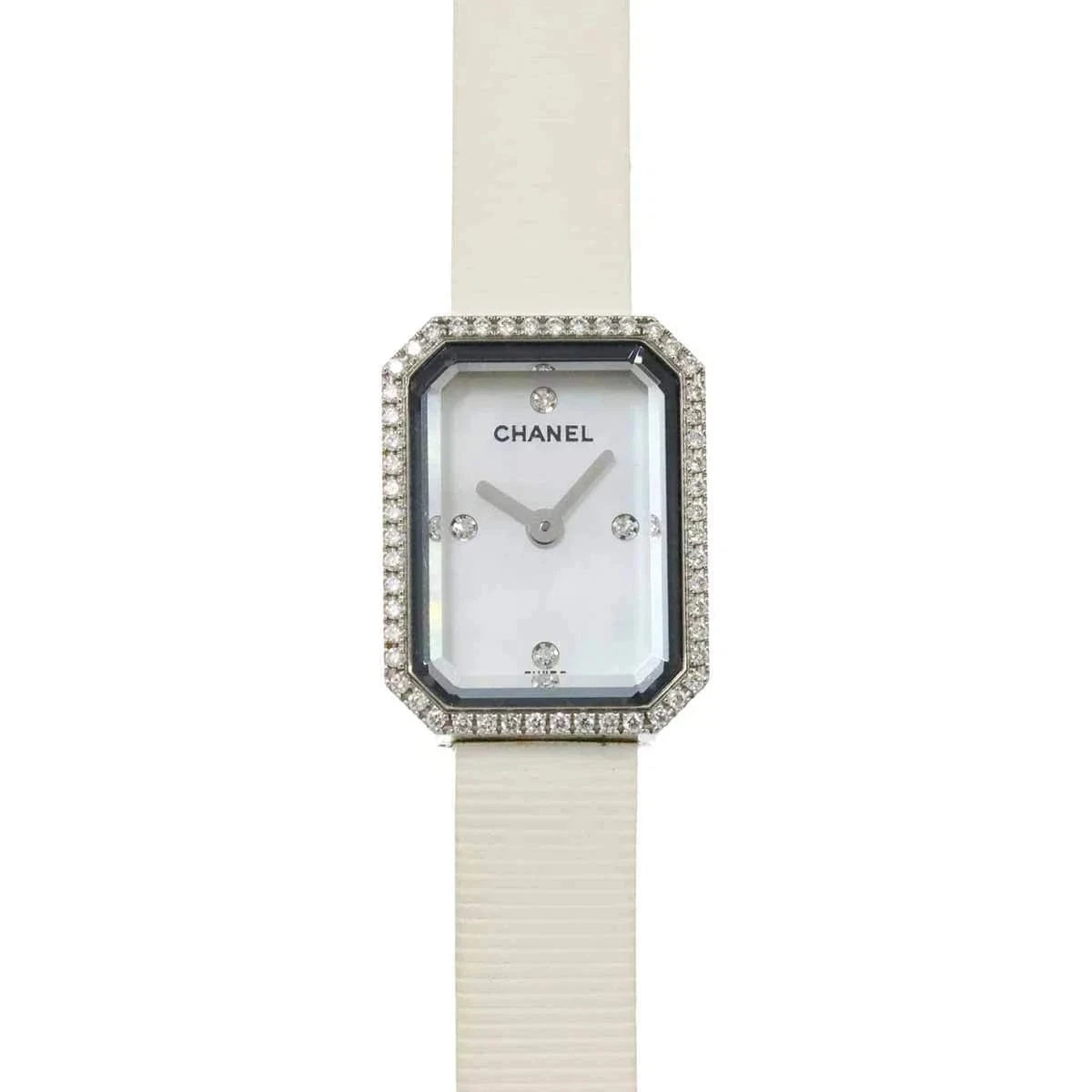 Luxury Promise Japan CHANEL Premiere H2433 Diamond Bezel Rubber White Shell Dial Ladies 90274723