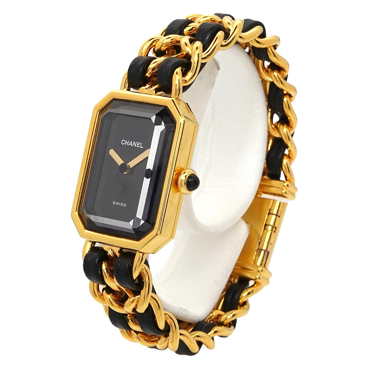 Luxury Promise Japan CHANEL Premiere S Size H0001 Vintage Women's Watch, Black and Gold Quartz Watch, 90304162