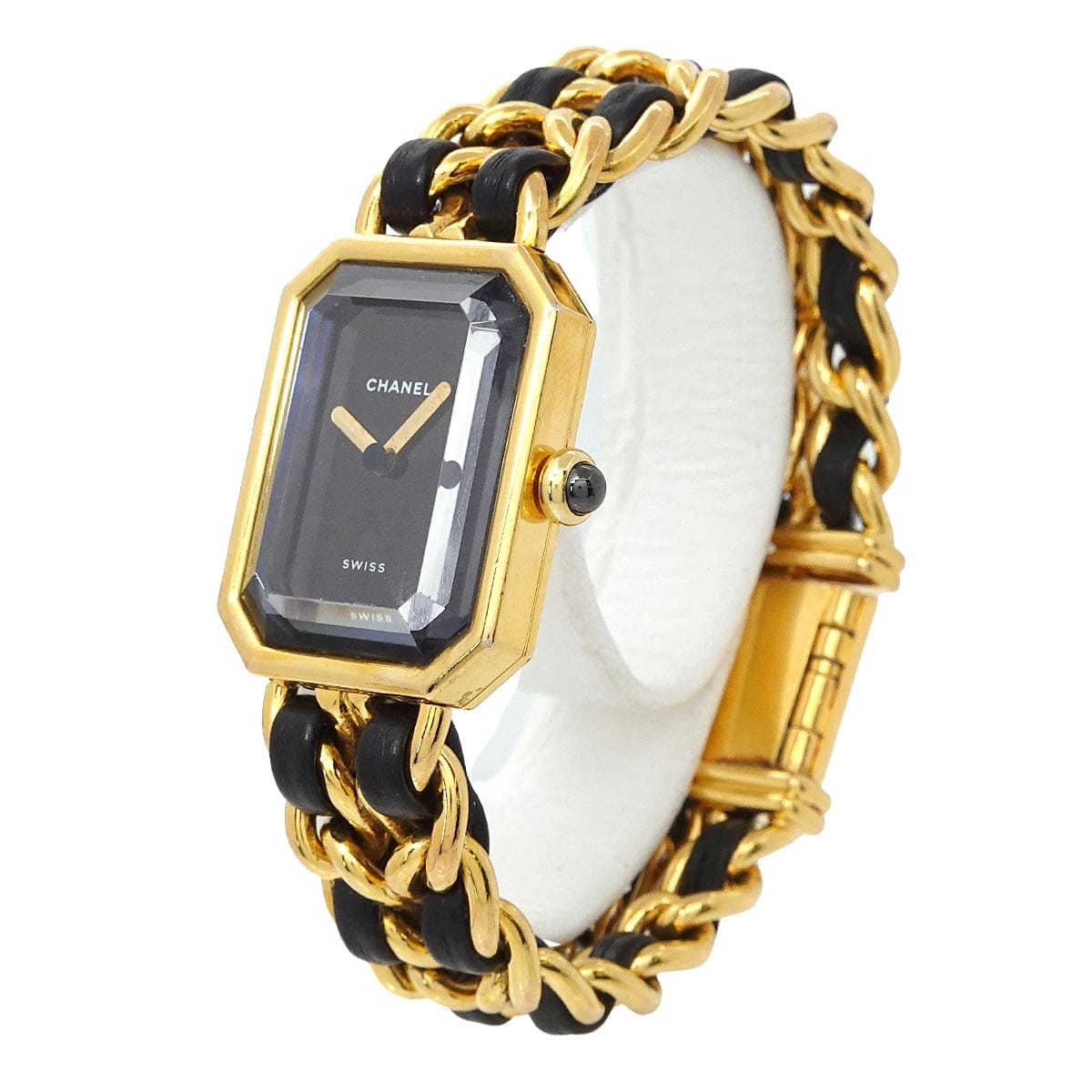 Luxury Promise Japan CHANEL Premiere S size H0001 Vintage Women's Watch Black and Gold Quartz Watch 90310598