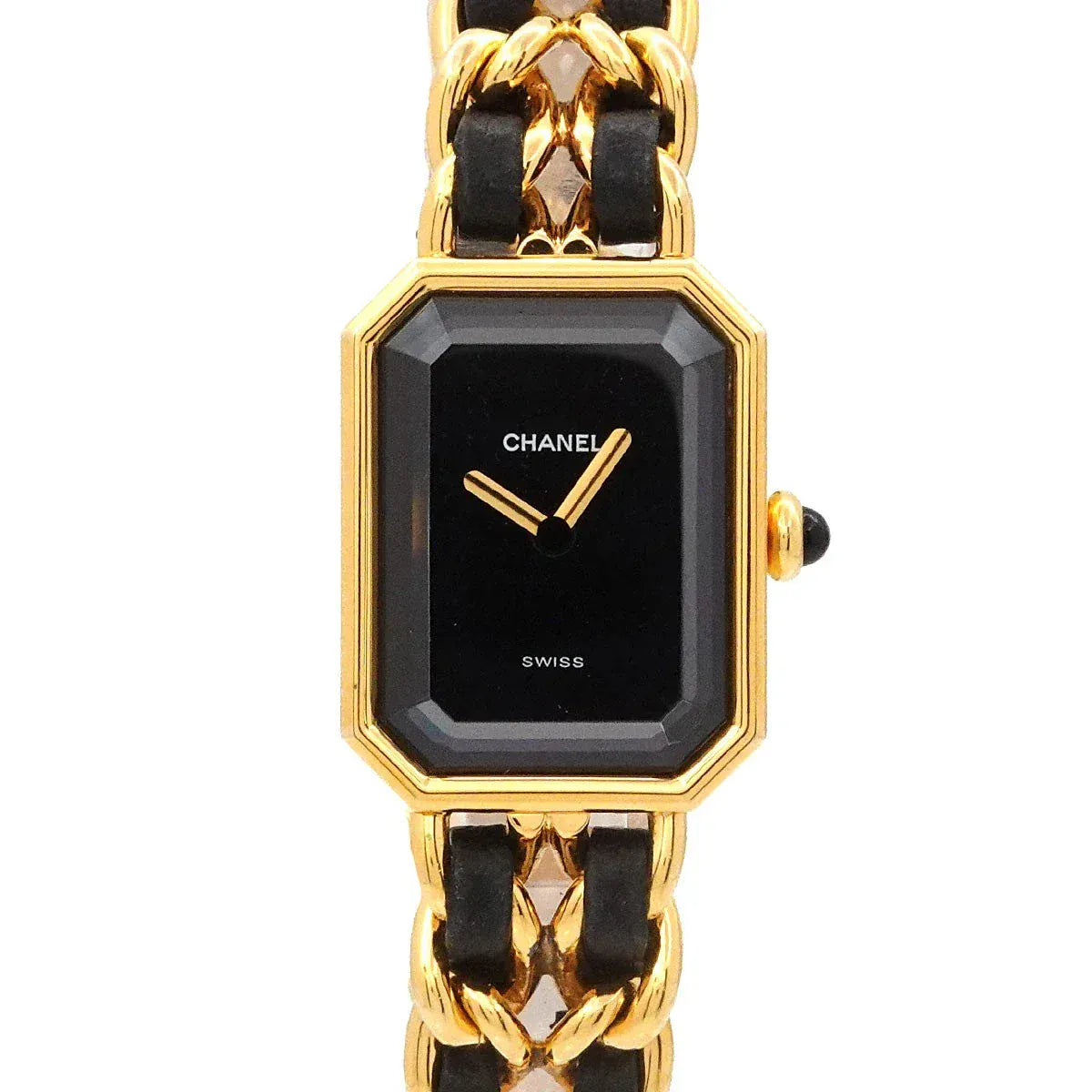 Luxury Promise Japan CHANEL Premiere Size L H0001 Vintage Quartz Black Dial Ladies Watch 90305165