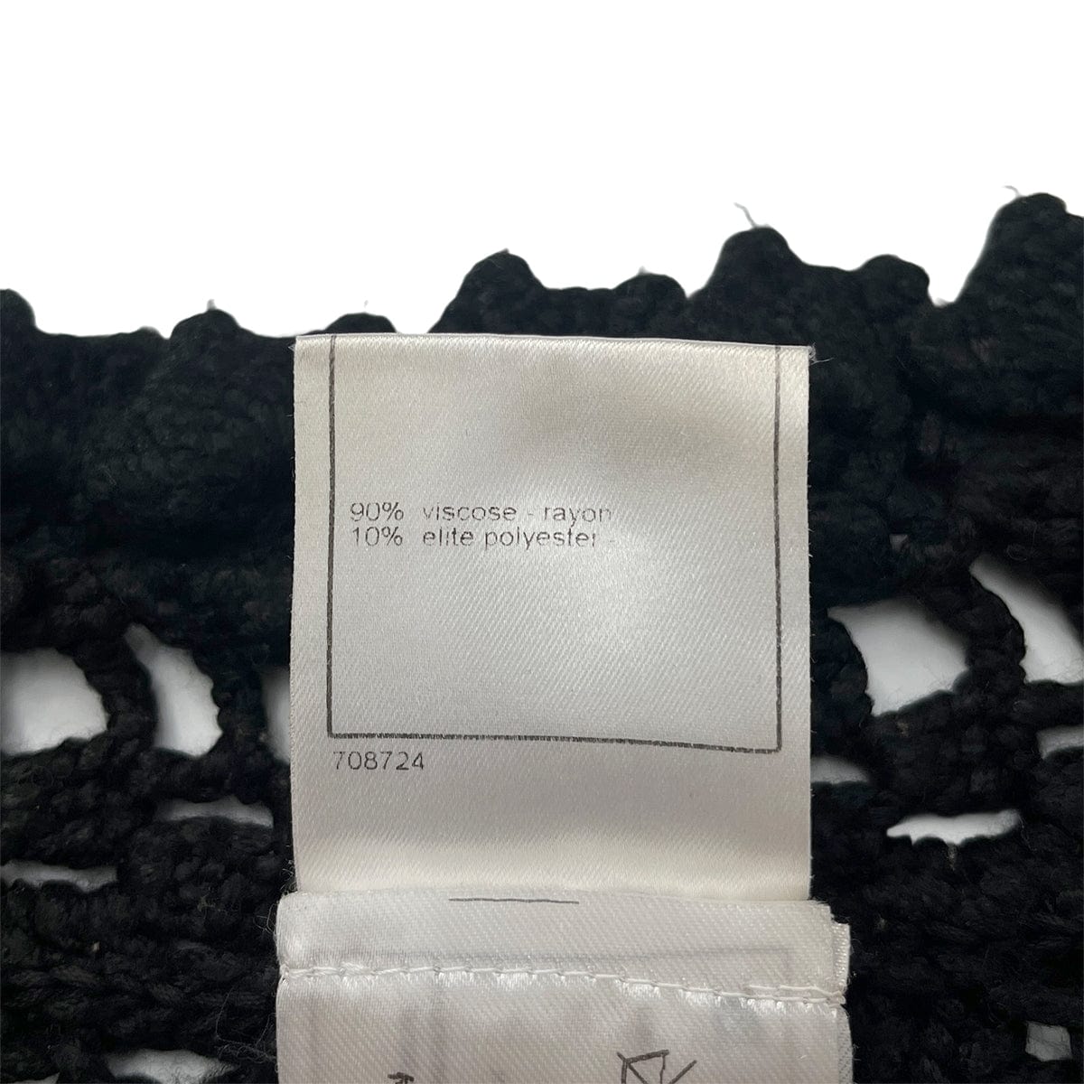 Luxury Promise Japan CHANEL RACE CARDIGAN BLACK RAYON 42 04P RTW 90288501