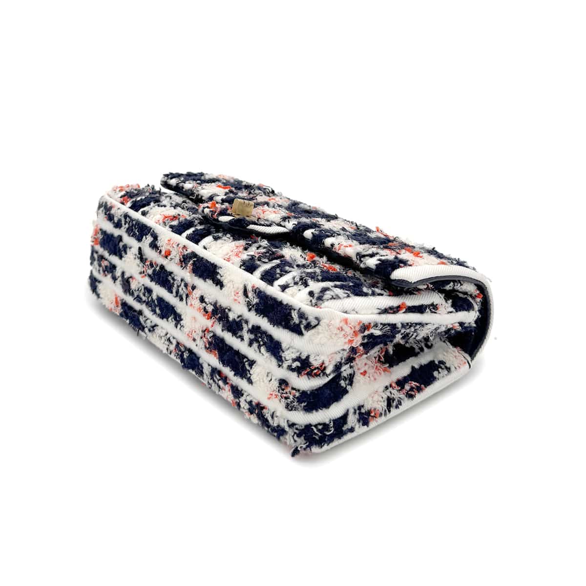 Luxury Promise Japan CHANEL REISSUE 2.55 STRIPE PATTERN CHAIN SHOULDER BAG MULTICOLOR TWEED 90286023