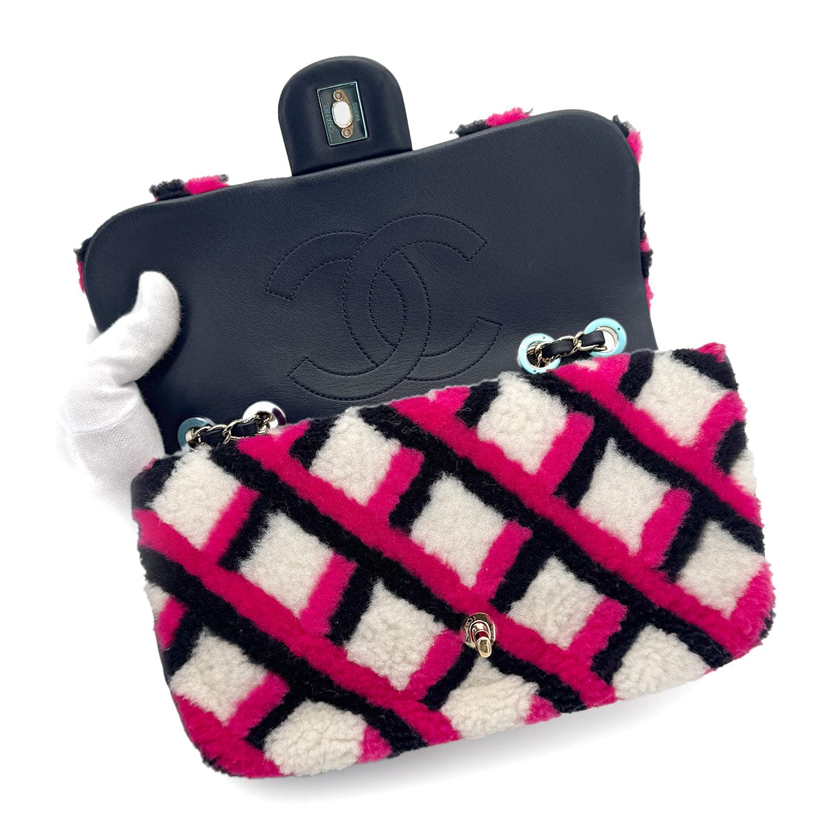 Luxury Promise Japan CHANEL SHEARLING MOUTON CHAIN SHOULDER BAG MULTICOLOR 90274410