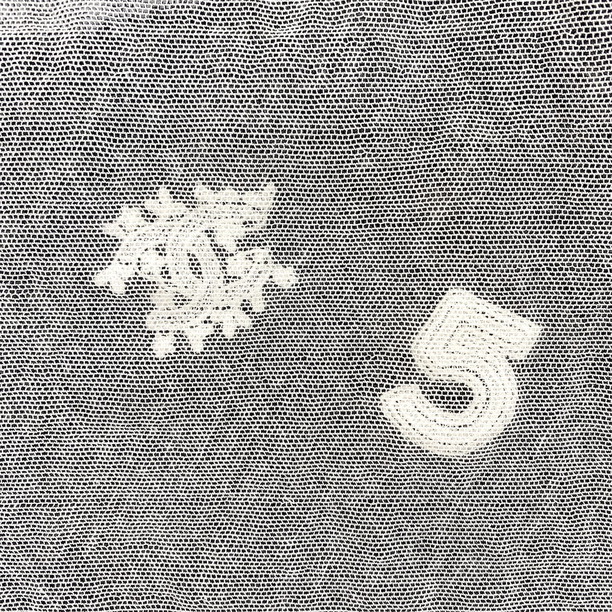 Luxury Promise Japan CHANEL SLEEVELESS MESH TOPS COCOMARK NO5 LACE ECRU BLACK COTTON 38 04P RTW 90287810