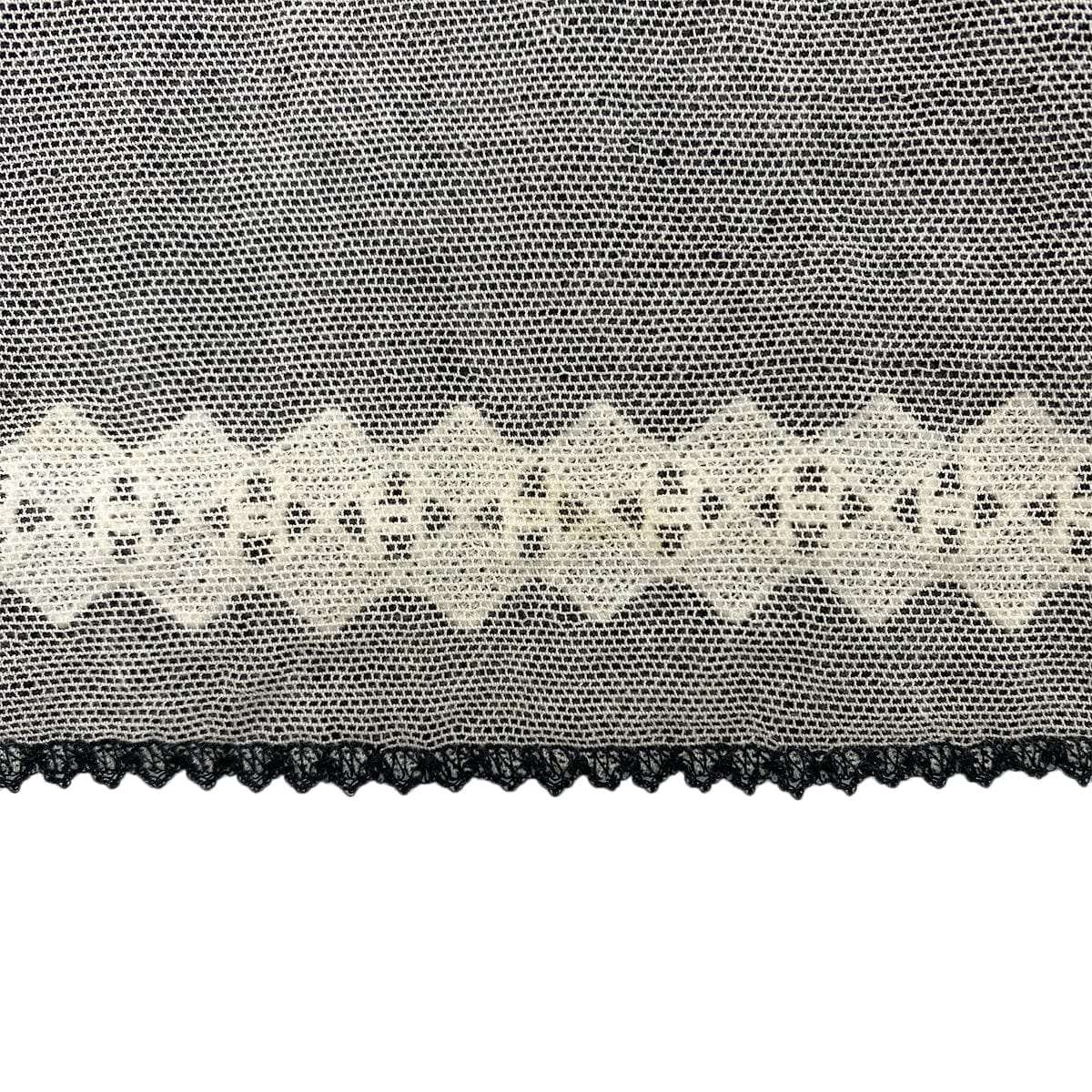 Luxury Promise Japan CHANEL SLEEVELESS MESH TOPS COCOMARK NO5 LACE ECRU BLACK COTTON 38 04P RTW 90287810