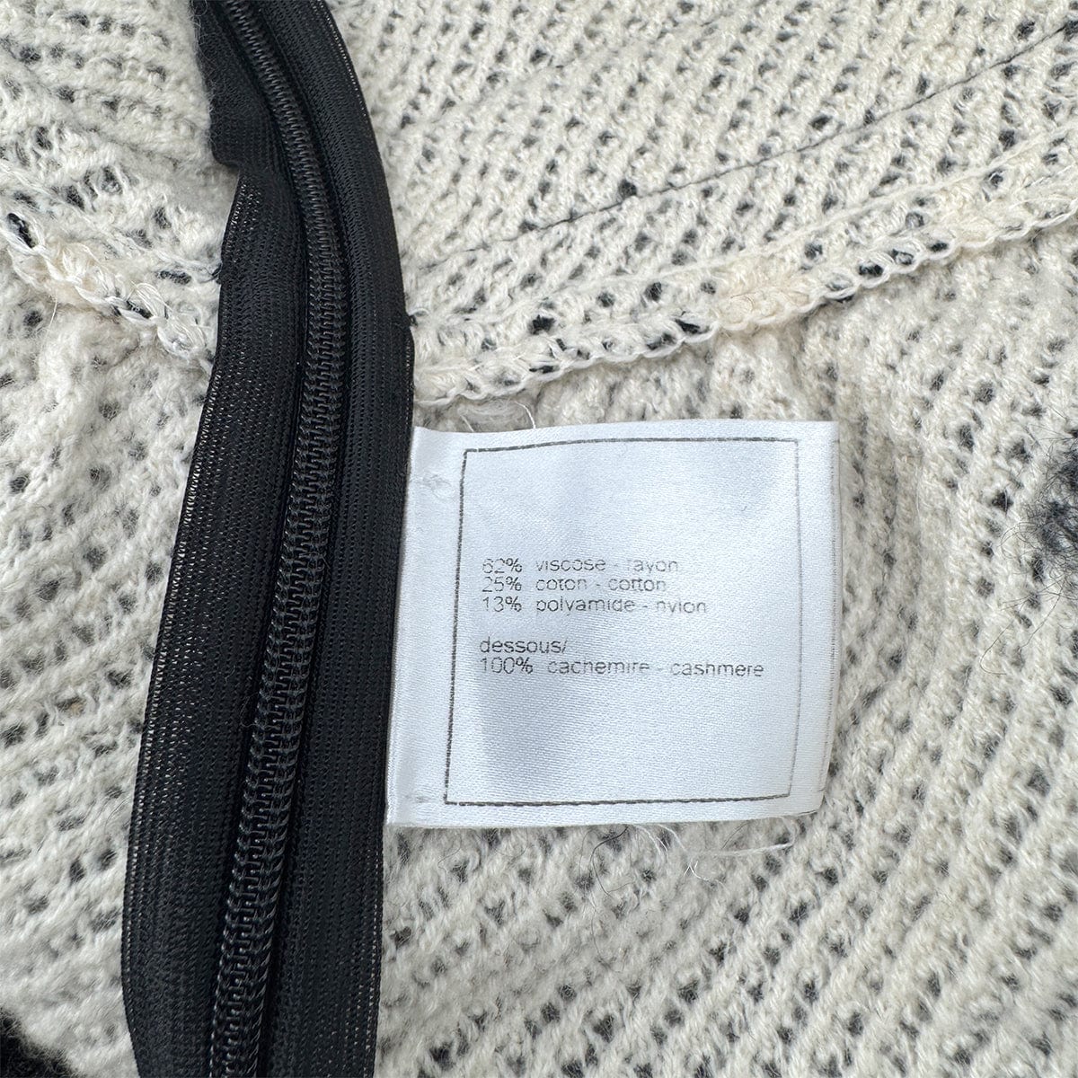 Luxury Promise Japan CHANEL SLEEVELESS RACE DRESS COCOMARK RHINESTONE BLACK WHITE RAYON 40 06A RTW 90289557