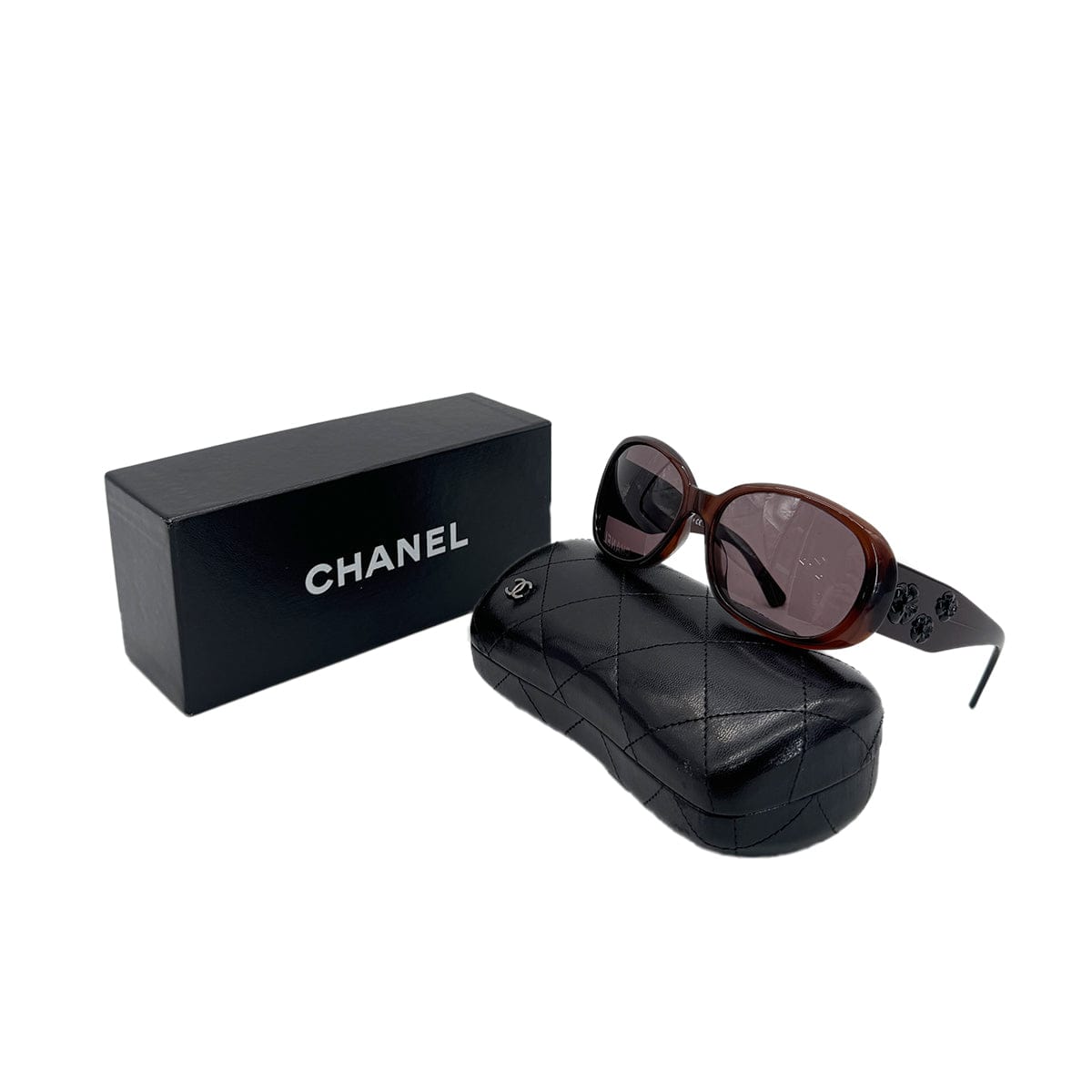 Luxury Promise Japan CHANEL SUNGLASSES CAMELLIA COCOMARK BROWN EYEWEAR 90289546