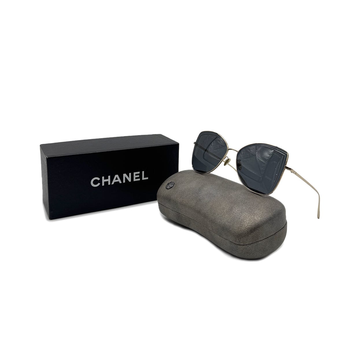 Luxury Promise Japan CHANEL SUNGLASSES COCOMARK BLACK GOLD EYEWEAR 90294160