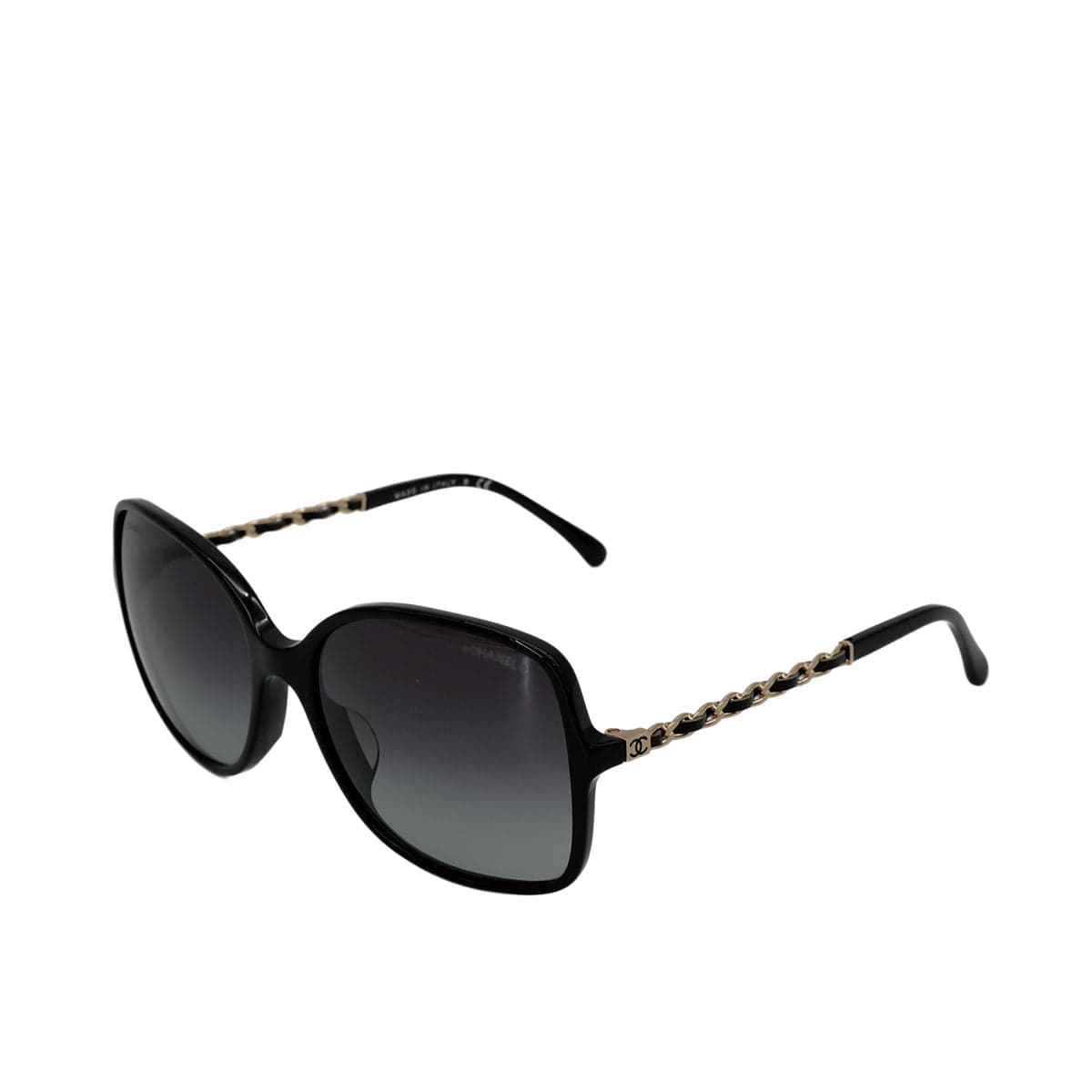 Luxury Promise Japan CHANEL SUNGLASSES COCOMARK CHAIN MOTIF BLACK EYEWEAR 90314384