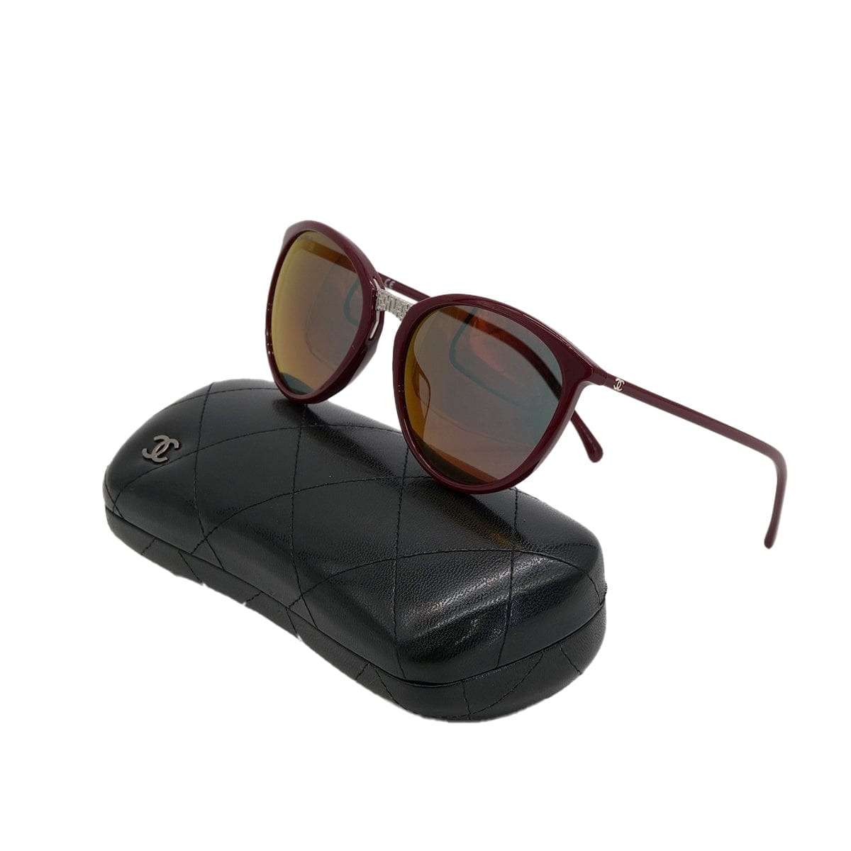 Luxury Promise Japan CHANEL SUNGLASSES COCOMARK RED SILVER EYEWEAR 90322165