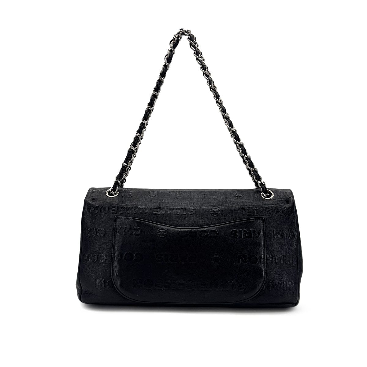 Luxury Promise Japan CHANEL VINTAGE 2.55 UNLIMITED CHAIN SHOULDER BAG BLACK CALF SKIN 90284896