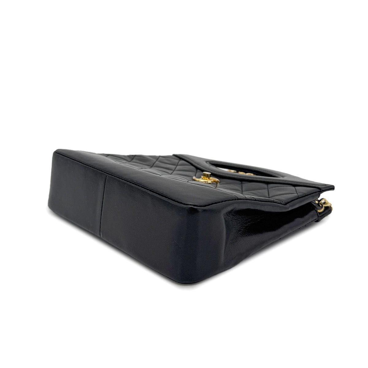 Luxury Promise Japan CHANEL VINTAGE 2WAY HAND CHAIN SHOULDER BAG BLACK LAMB SKIN 90265415