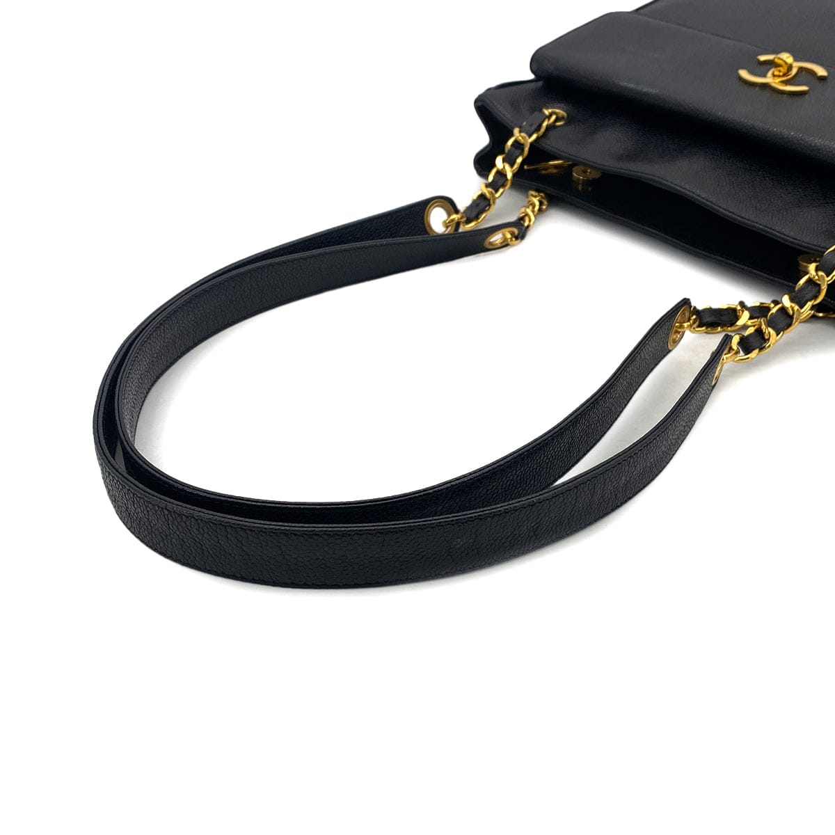 Luxury Promise Japan CHANEL VINTAGE BIG COCO CHAIN SHOULDER BAG BLACK LAMB SKIN 90306317