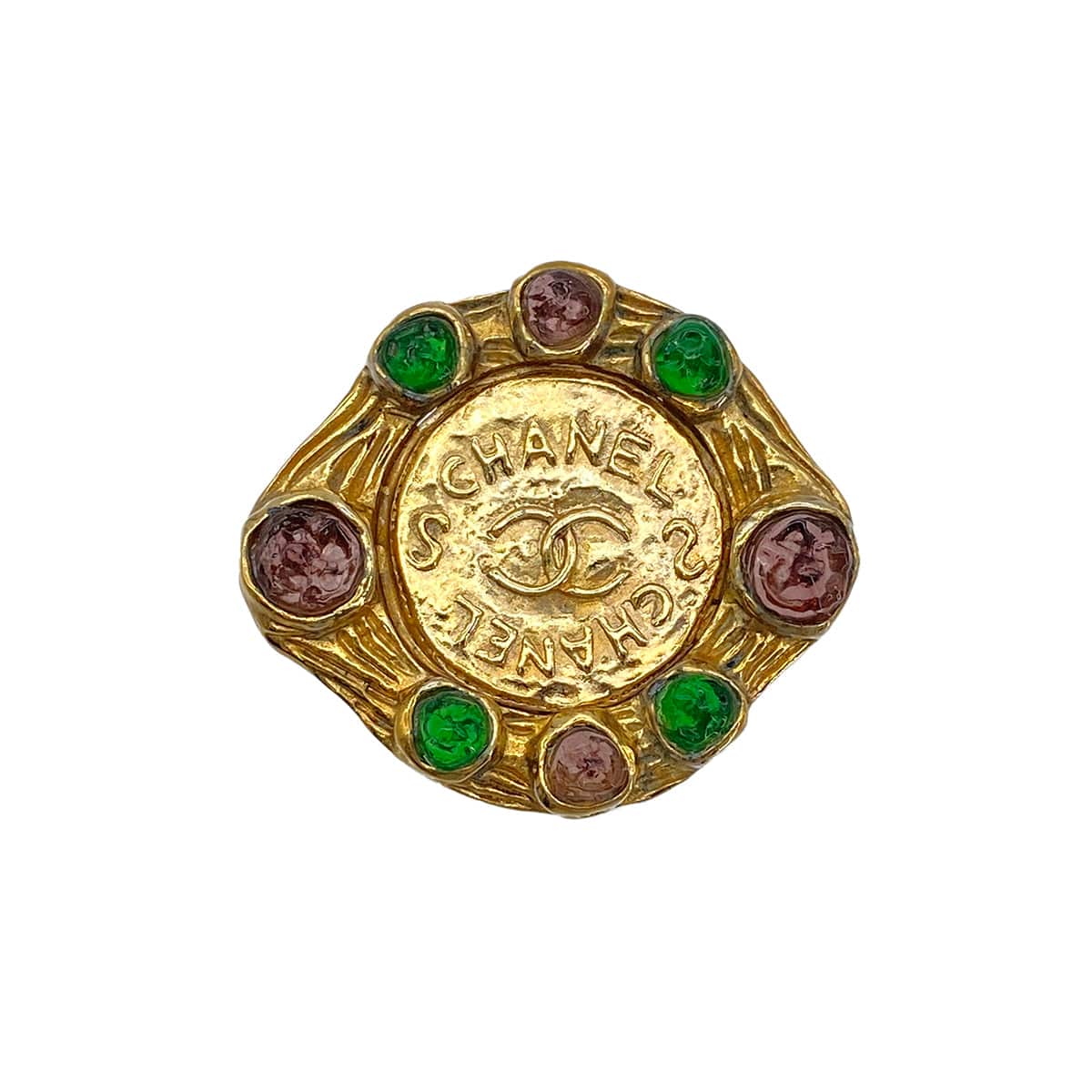 Luxury Promise Japan CHANEL VINTAGE BROOCH COCOMARK LOGO COLOR STONE ACCESSORY 90276619