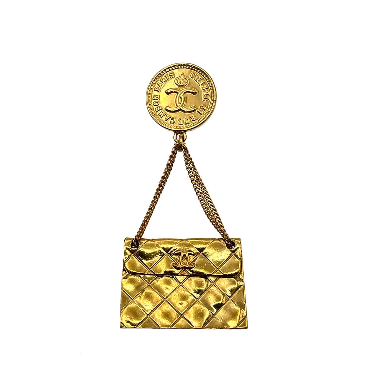 Luxury Promise Japan CHANEL VINTAGE BROOCH COCOMARK MATELASSE BAG MOTIF ACCESSORY 902647394