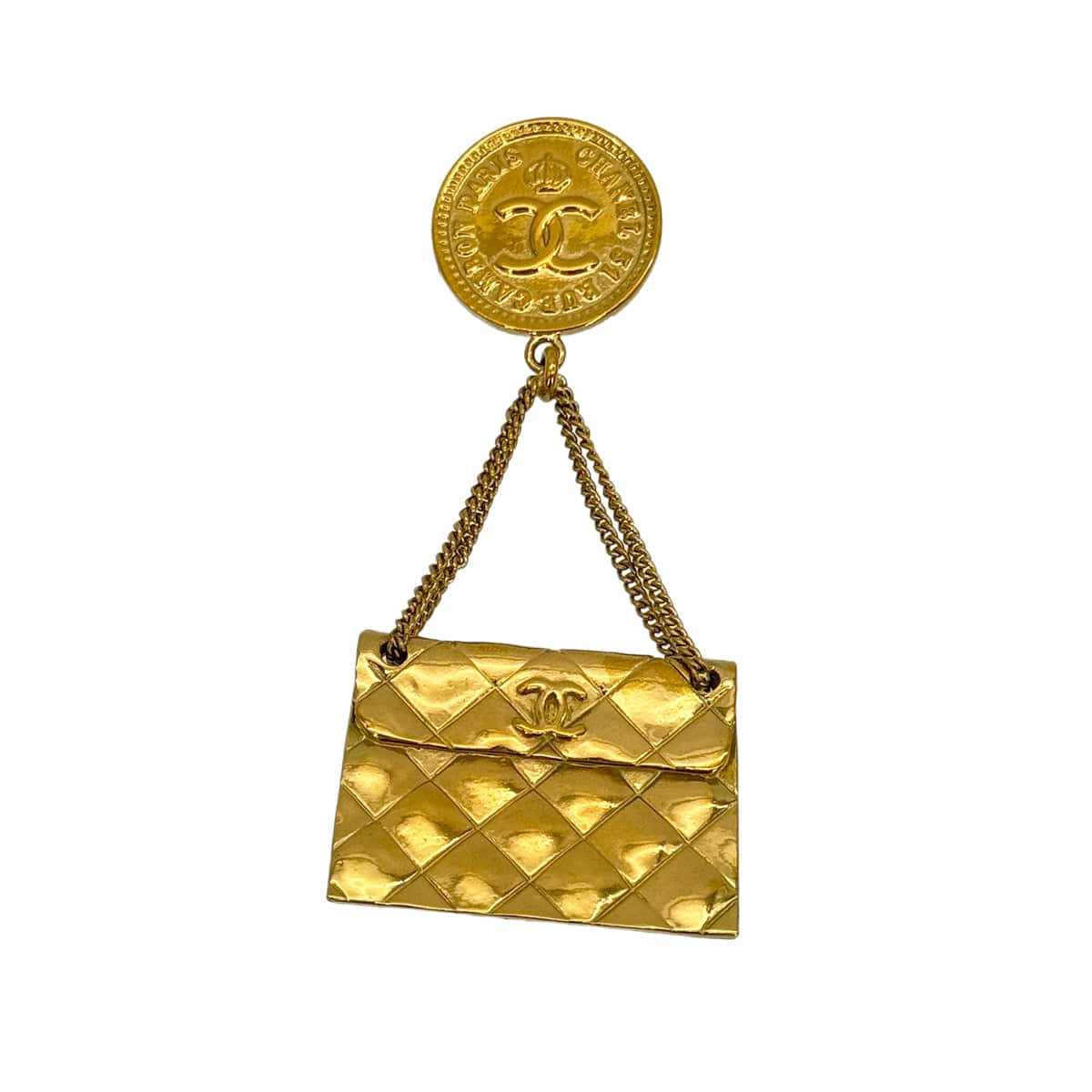 Luxury Promise Japan CHANEL VINTAGE BROOCH COCOMARK MATELASSE BAG MOTIF ACCESSORY 94A 90271958